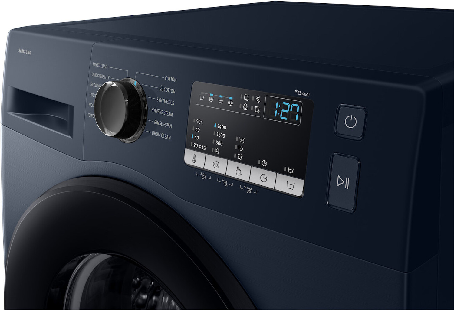 Image of Samsung 9 kg Fully Automatic Front Load Washing Machine Black