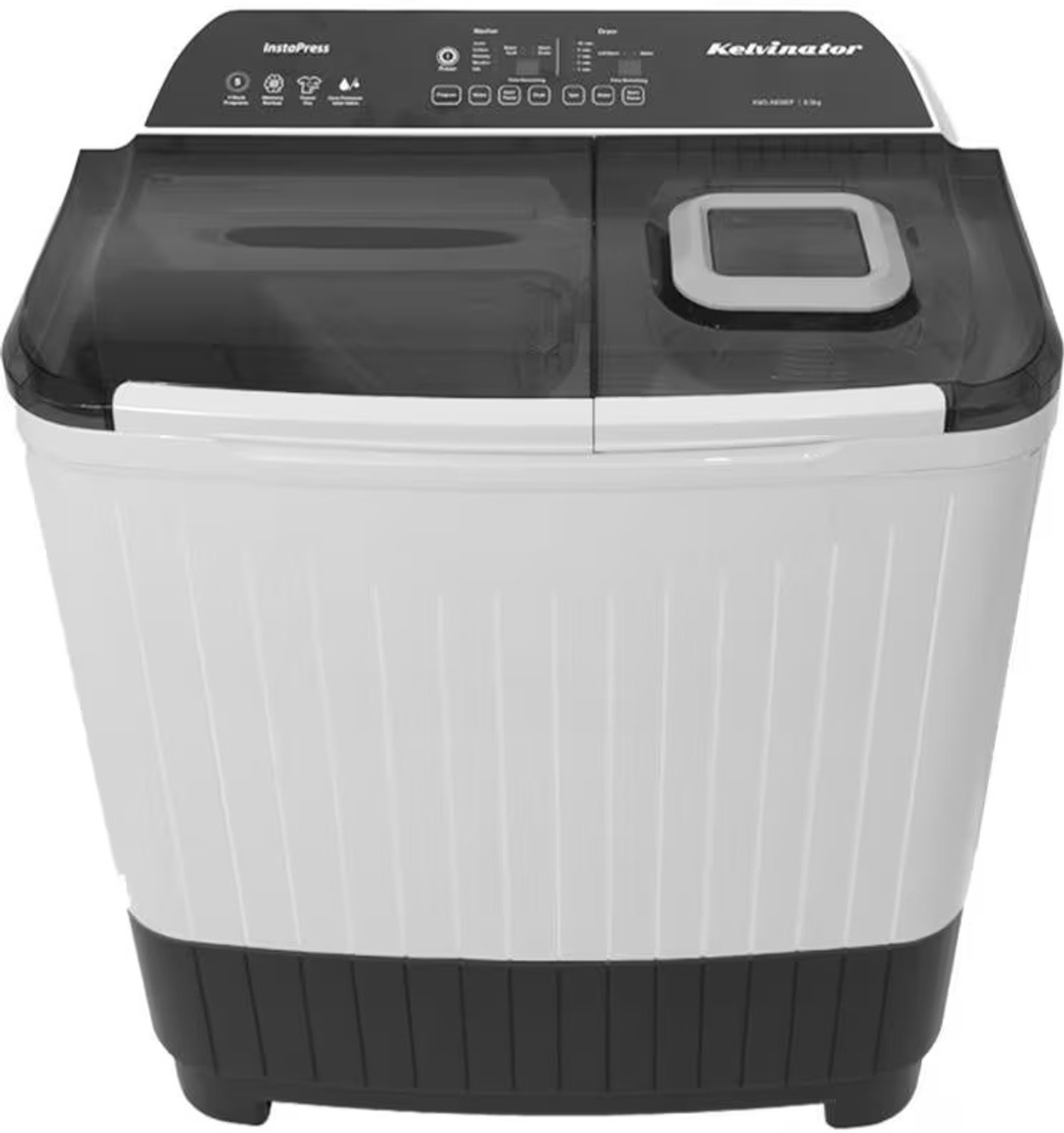 Image of Kelvinator 8.5 kg Semi Automatic Top Load Washing Machine White, Grey