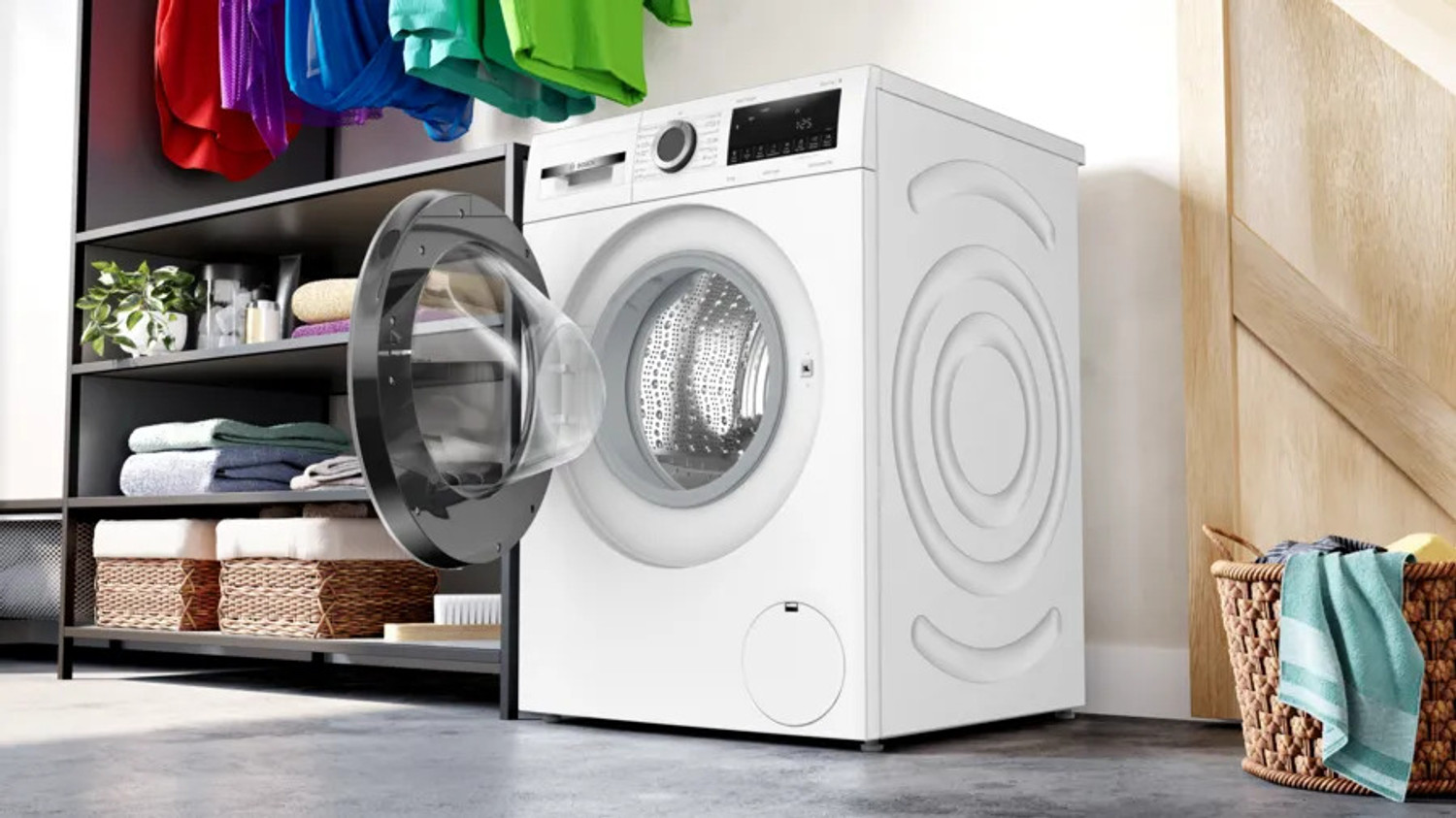 Image of BOSCH 8 kg Fully Automatic Front Load Washing Machine with In-built Heater White