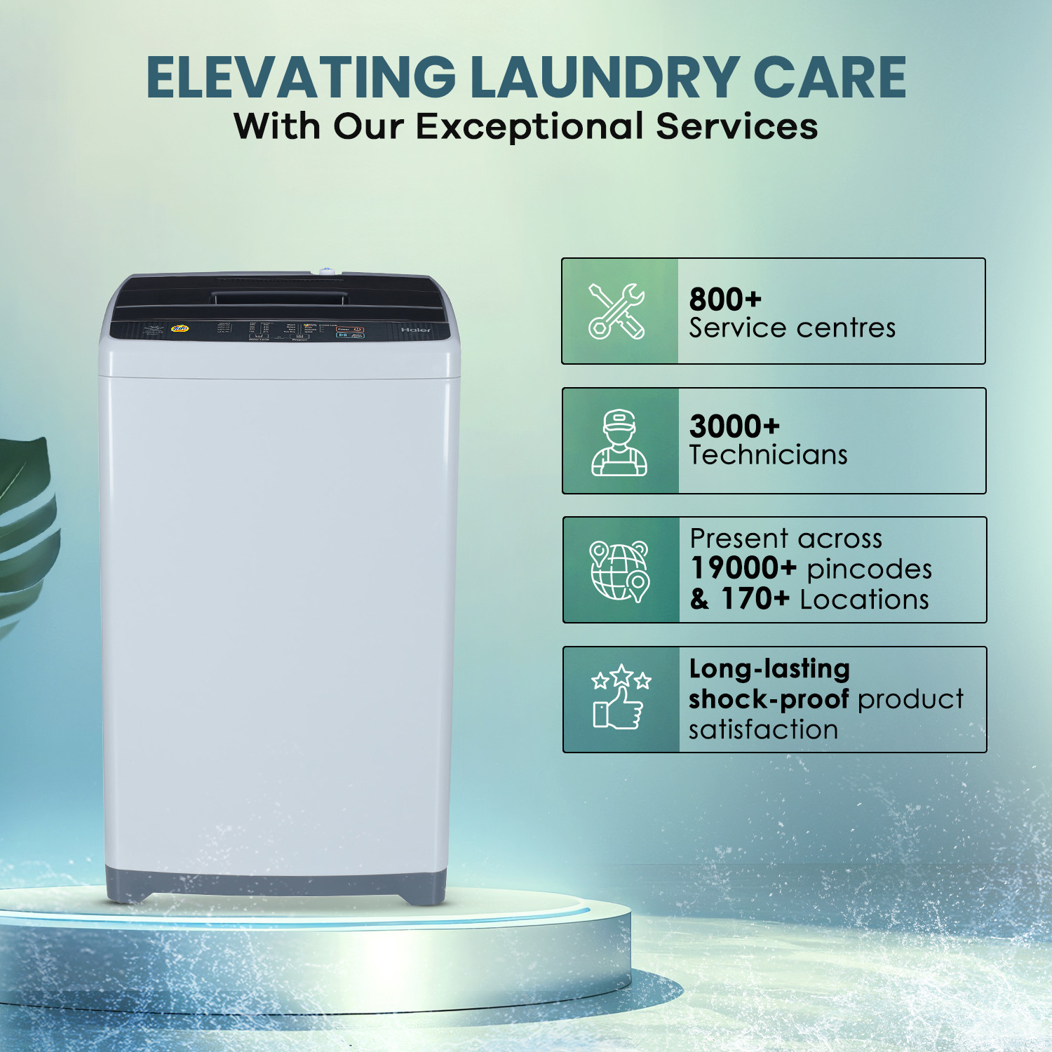 Image of Haier 6.5 kg Fully Automatic Top Load Washing Machine Silver