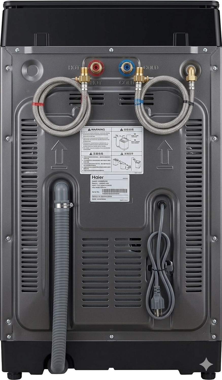 Image of Haier 8.5 kg Fully Automatic Top Load Washing Machine with In-built Heater Black