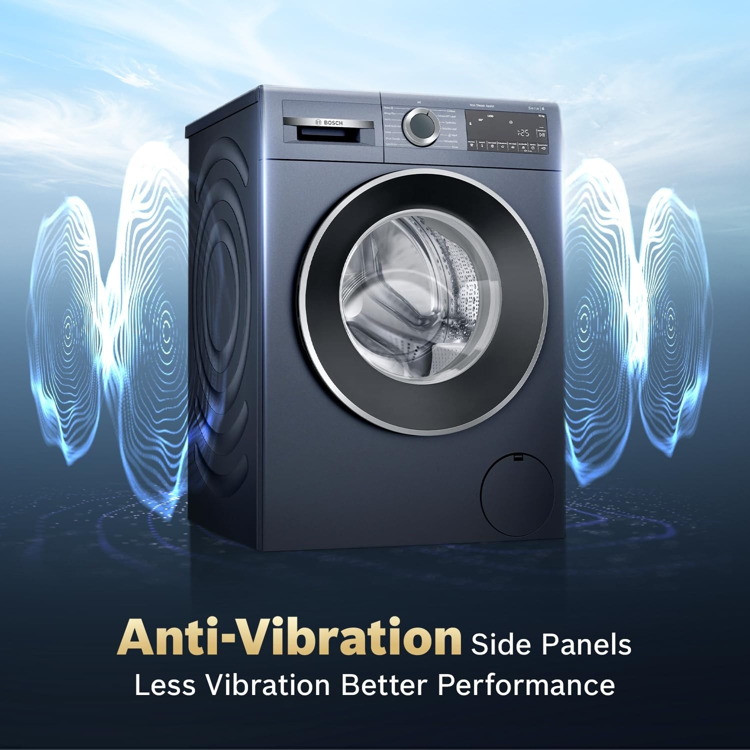 Image of BOSCH 10 kg Fully Automatic Front Load Washing Machine with In-built Heater Blue