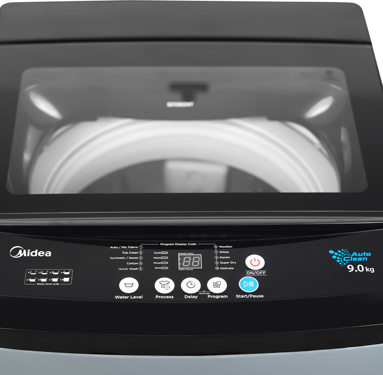 Image of Midea 9 kg Fully Automatic Top Load Grey (MWMTL090FP1GNIG)