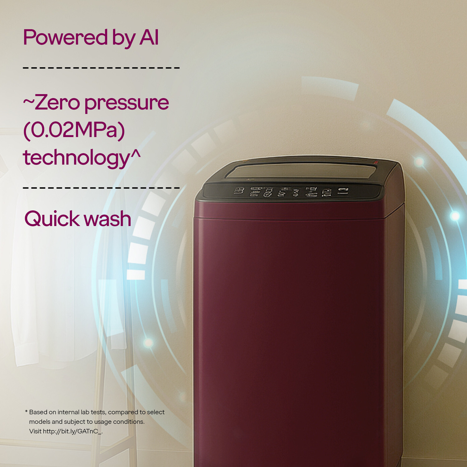 Image of Godrej 7.5 Kg 5 Star Germ Shield Technology & Roller Coaster Wash Technology Fully Automatic Top Load Washing Machine with In-built Heater Black, Maroon