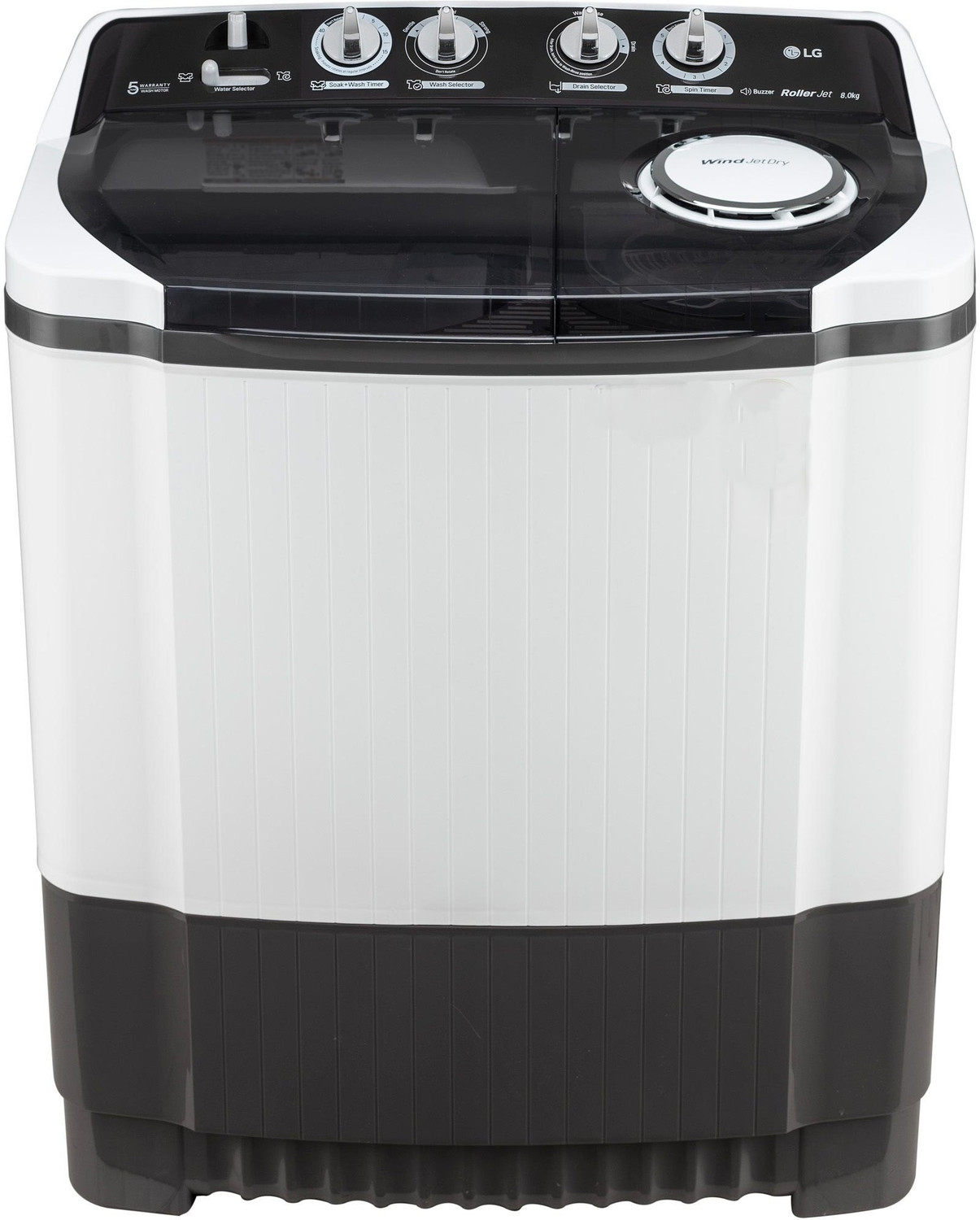 Image of LG 8 kg Semi Automatic Top Load Washing Machine Grey