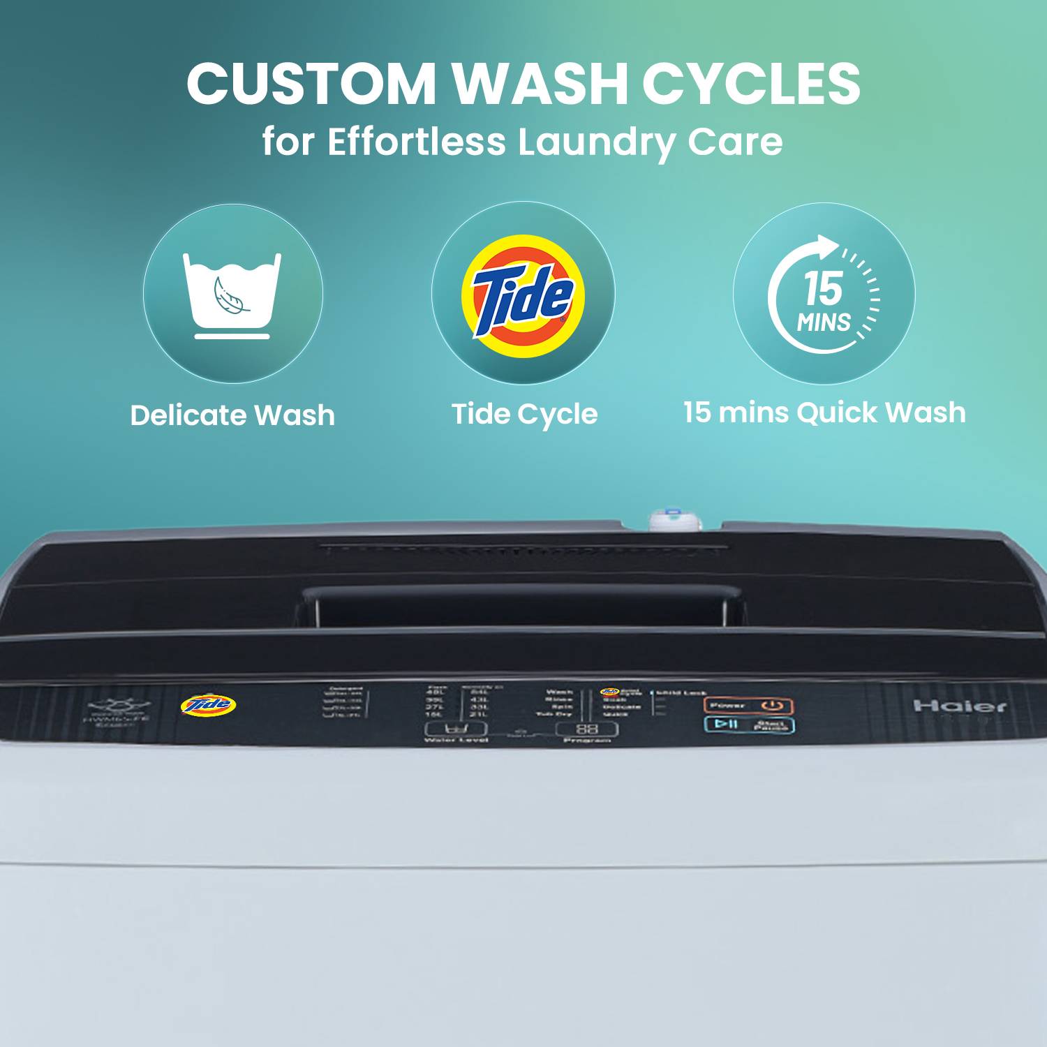 Haier 7 kg Top Load Washing Machine, Brown - Image 4