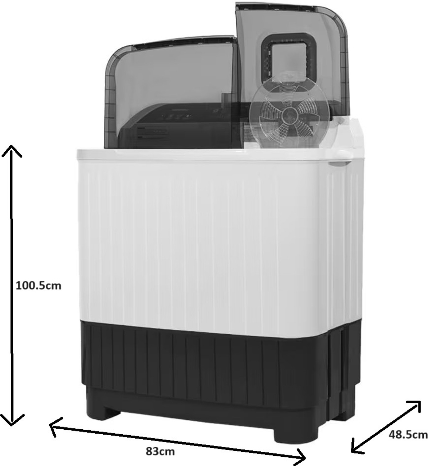 Image of Kelvinator 8.5 kg Semi Automatic Top Load Washing Machine White, Grey