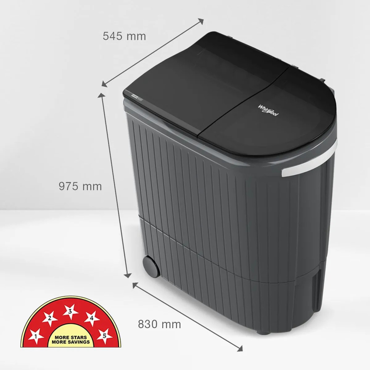 Image of Whirlpool 9 Kg Semi Automatic Top Load Washing Machine Grey