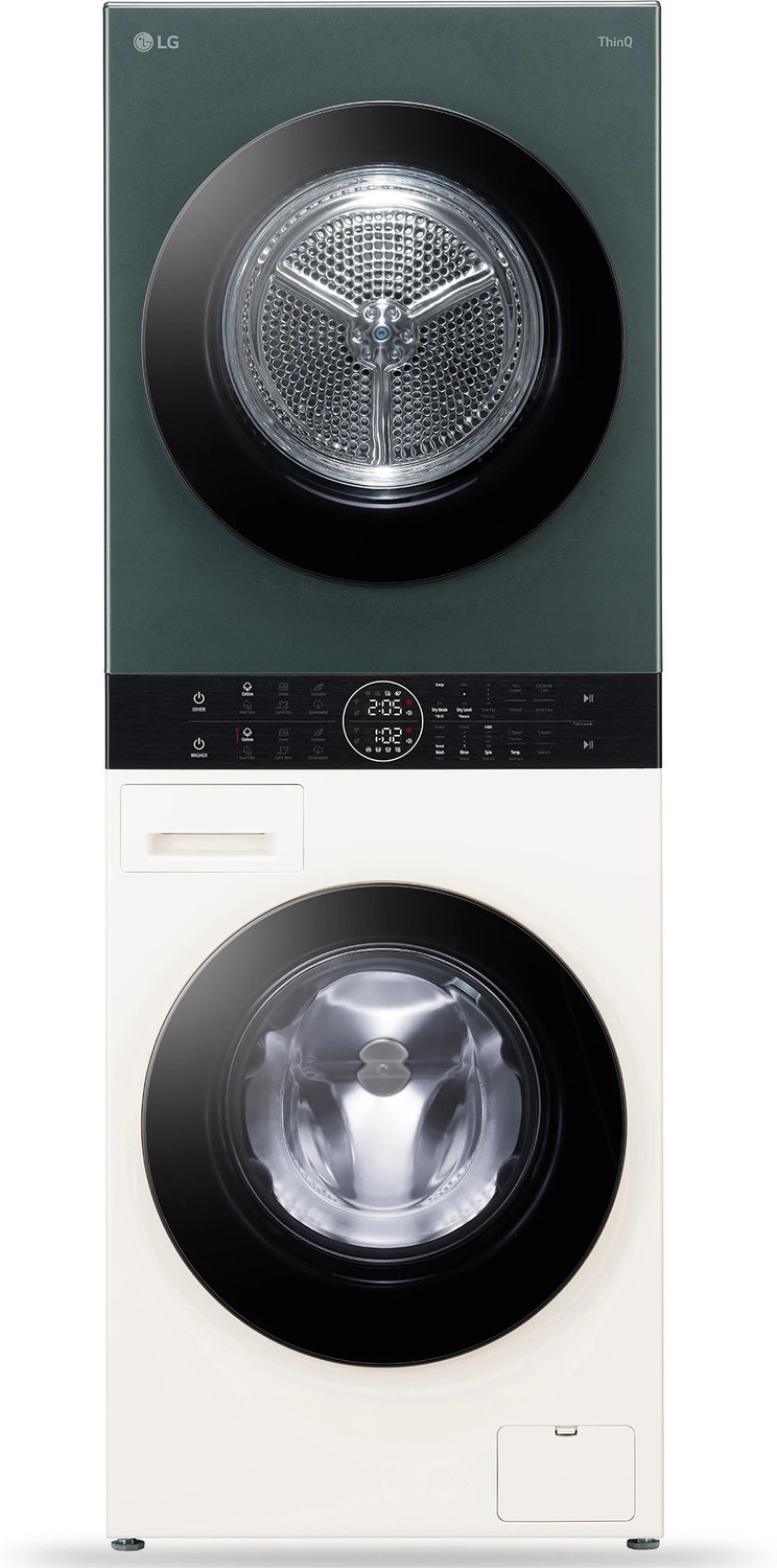 Image of LG 13 kg WashTower, AI Direct Drive & DUAL Inverter Heat Pump, Wi-Fi, Steam Fully Automatic Front Load Washing Machine with In-built Heater Multicolor