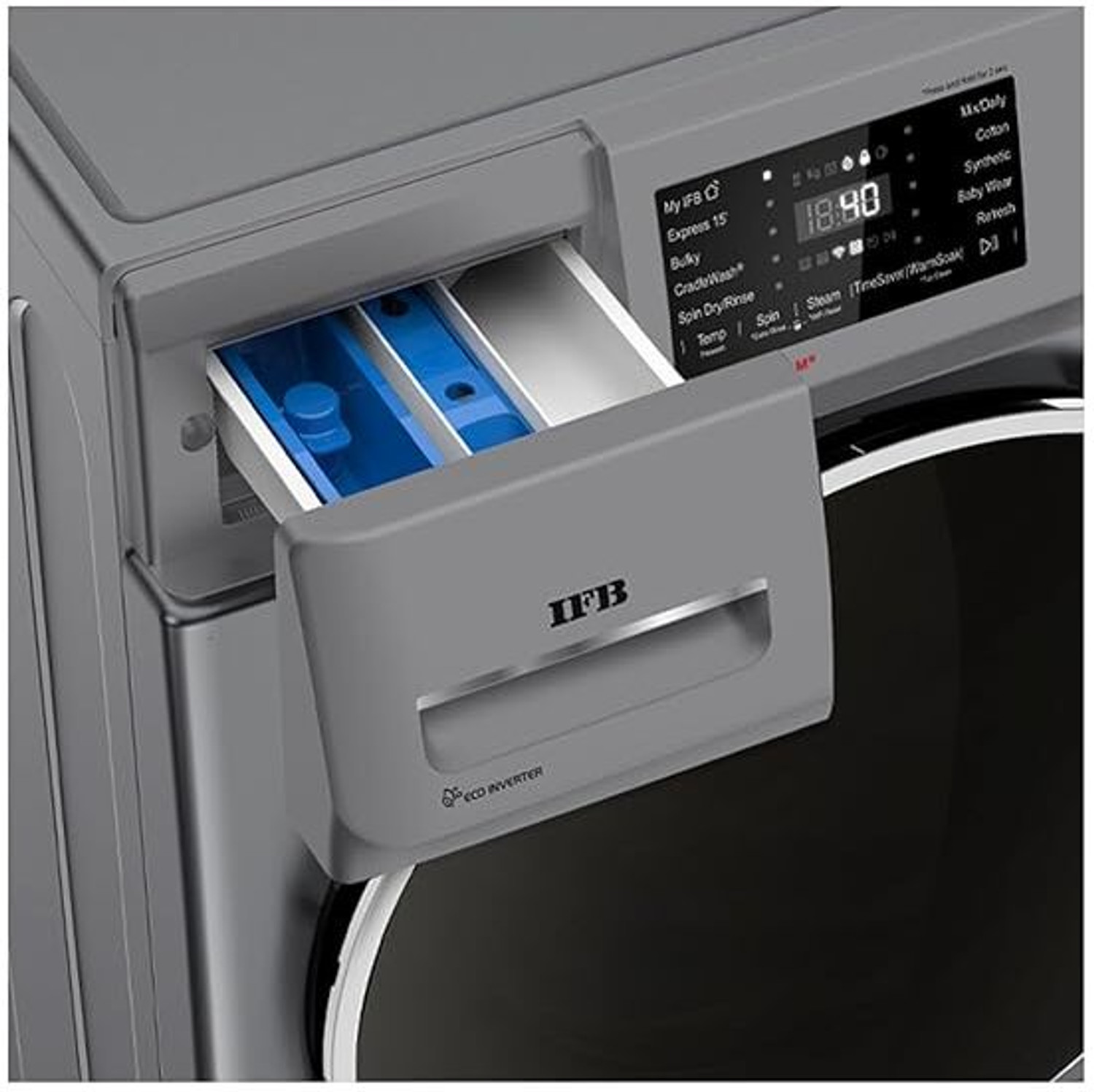 Image of IFB 8 kg Fully Automatic Front Load Washing Machine Grey