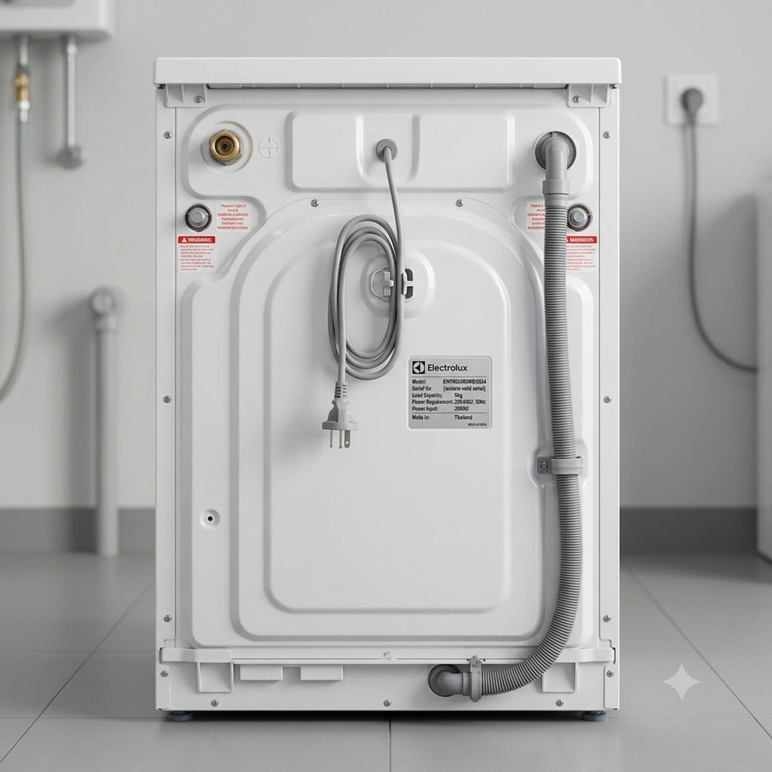 Image of Electrolux 9 kg Fully Automatic Front Load Washing Machine with In-built Heater White