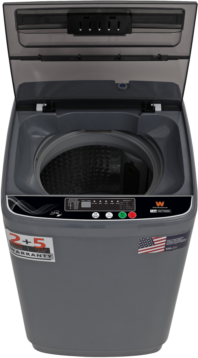 Image of White Westinghouse (Trademark by Electrolux) 7.5 kg Fully Automatic Top Load Washing Machine Grey