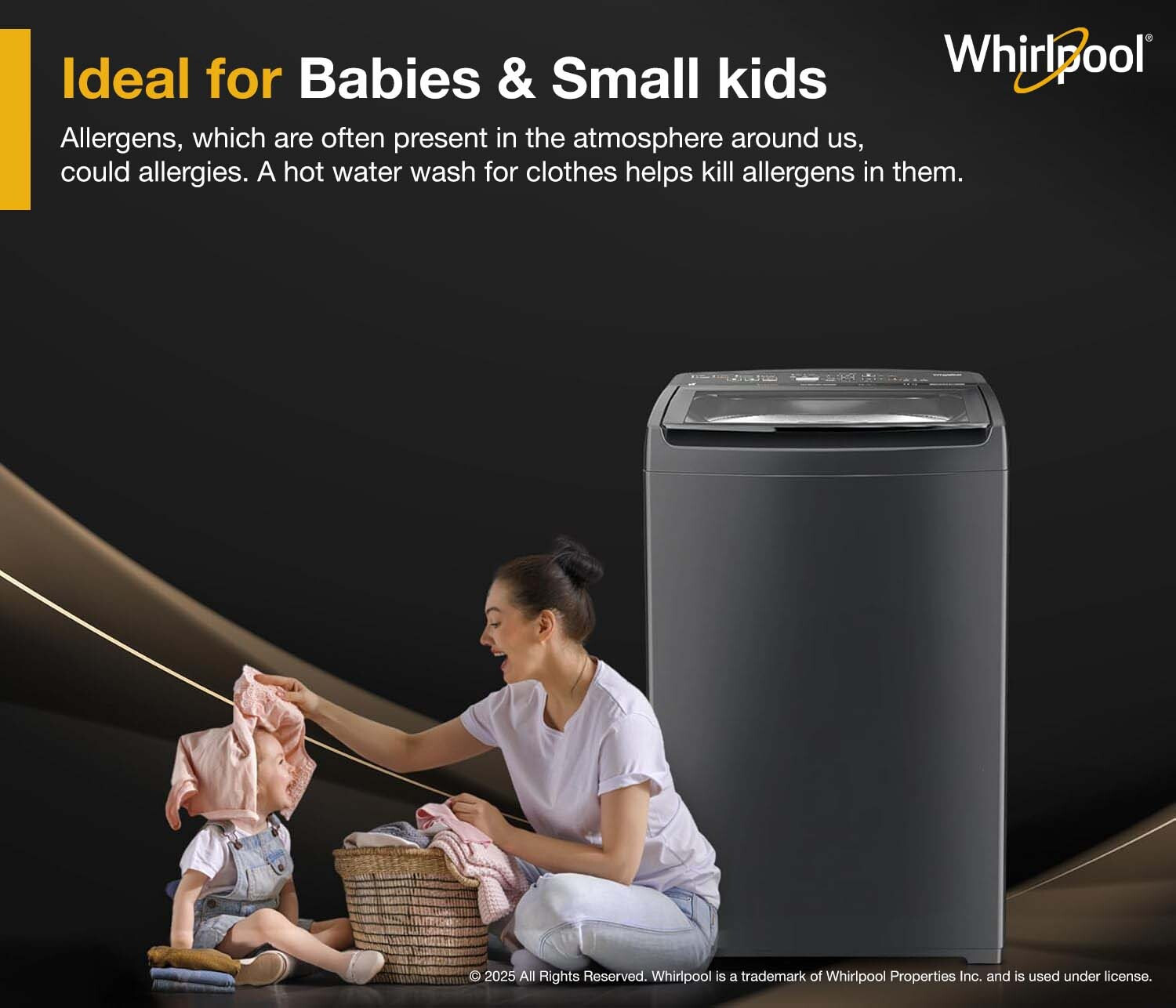 Image of Whirlpool 7 kg Fully Automatic Top Load Washing Machine with In-built Heater Grey