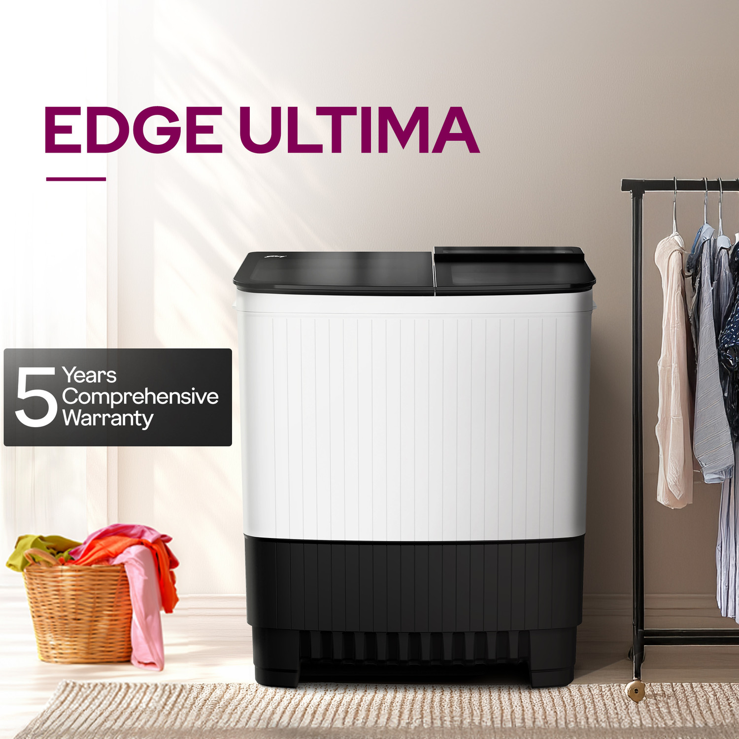 Image of Godrej 9 kg Semi Automatic Top Load Washing Machine White