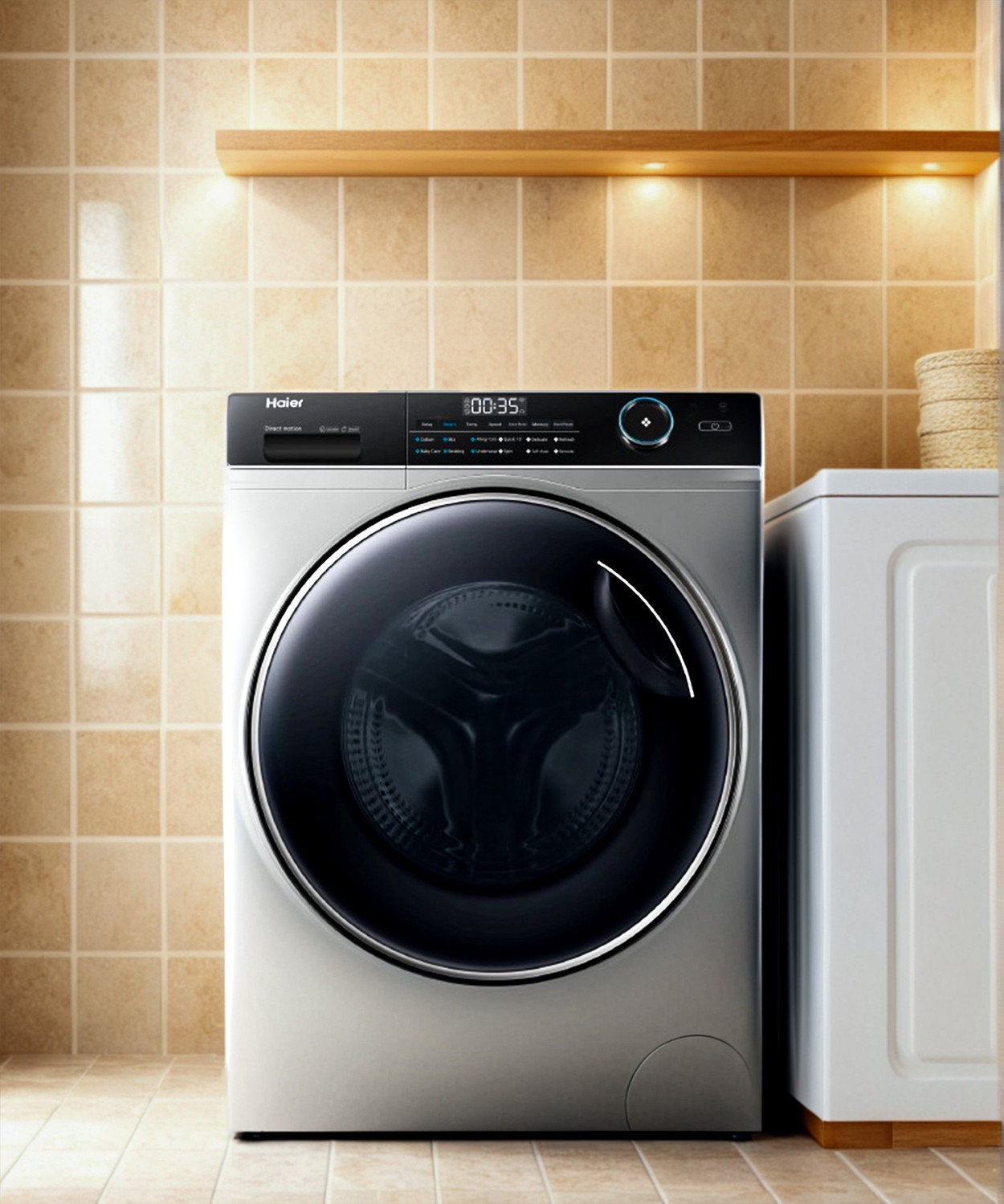 Image of Samsung 8 /6 kg Washer with Dryer With Steam AI Control, Wi-Fi EnabledReady to Wear Clothes Grey