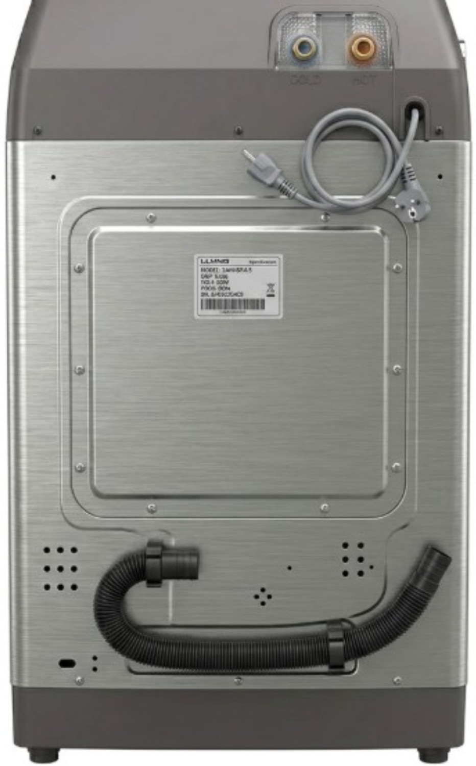 Image of Lloyd 8 kg Fully Automatic Top Load Washing Machine with In-built Heater Black, Silver
