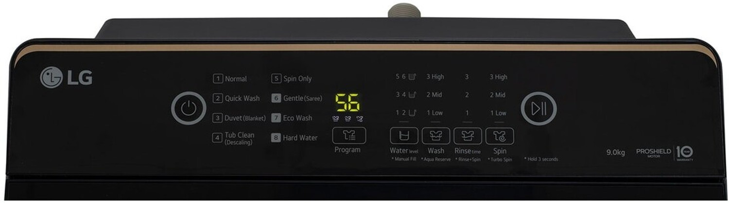 Image of LG 9 kg Fully Automatic Top Load Washing Machine Black