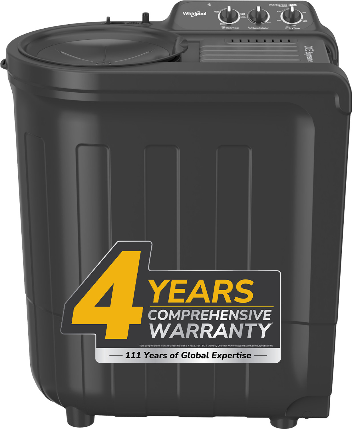 Image of Whirlpool 7 kg 5 Star with Ace Wash Station, 1400 RPM Speed and Rust Proof Semi Automatic Top Load Washing Machine Grey