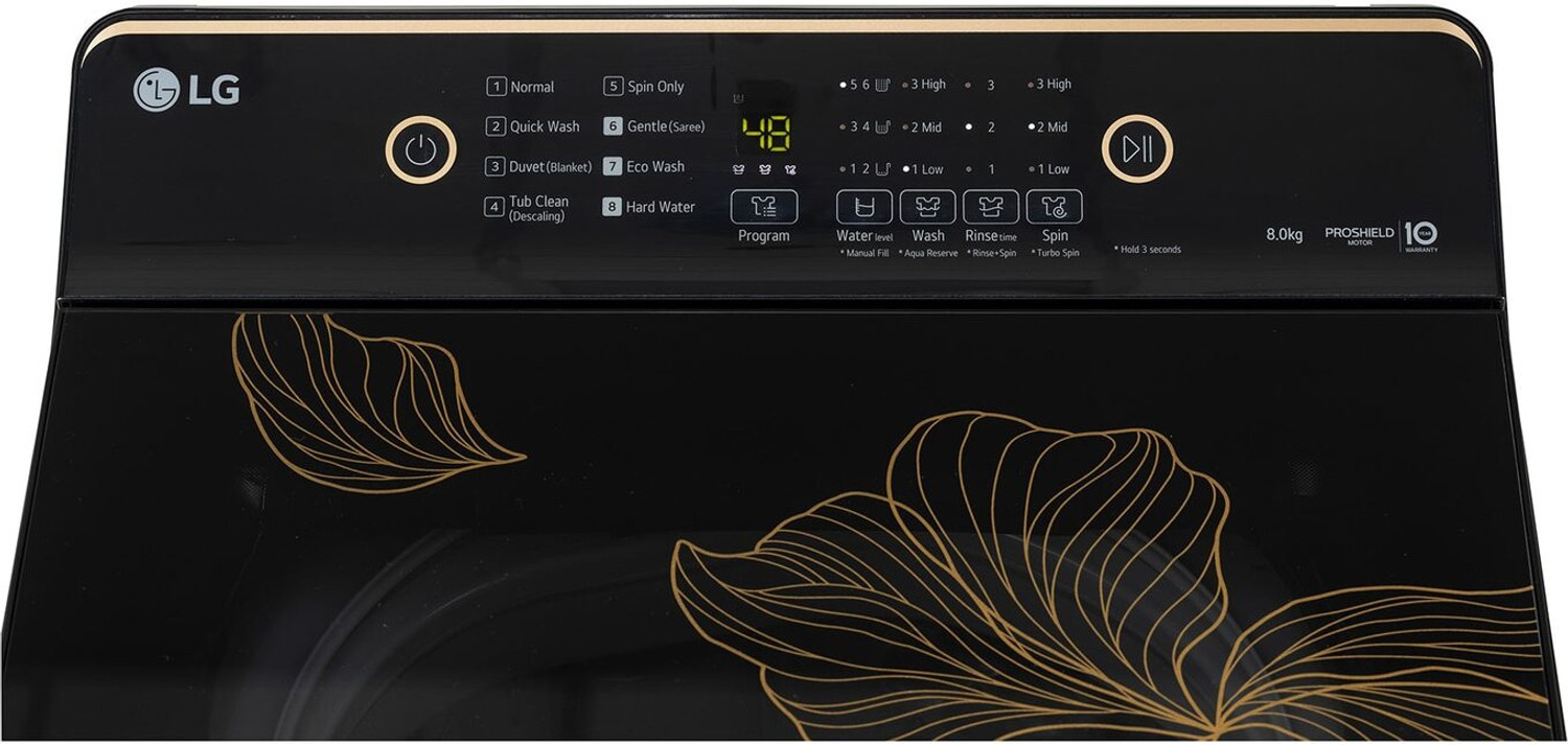 Image of LG 8 kg Fully Automatic Top Load Washing Machine Black