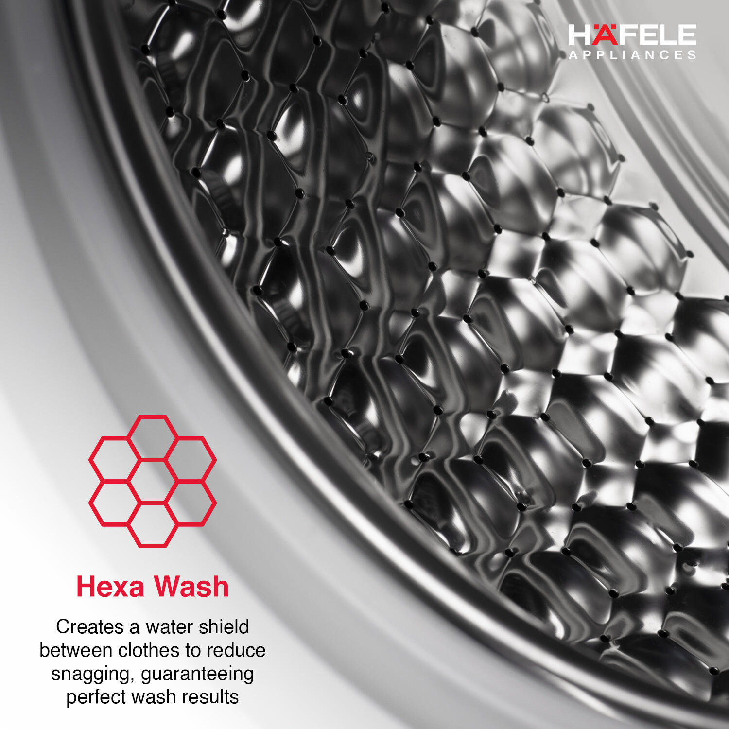 Image of Hafele 7 kg Fully Automatic Front Load Washing Machine with In-built Heater Grey