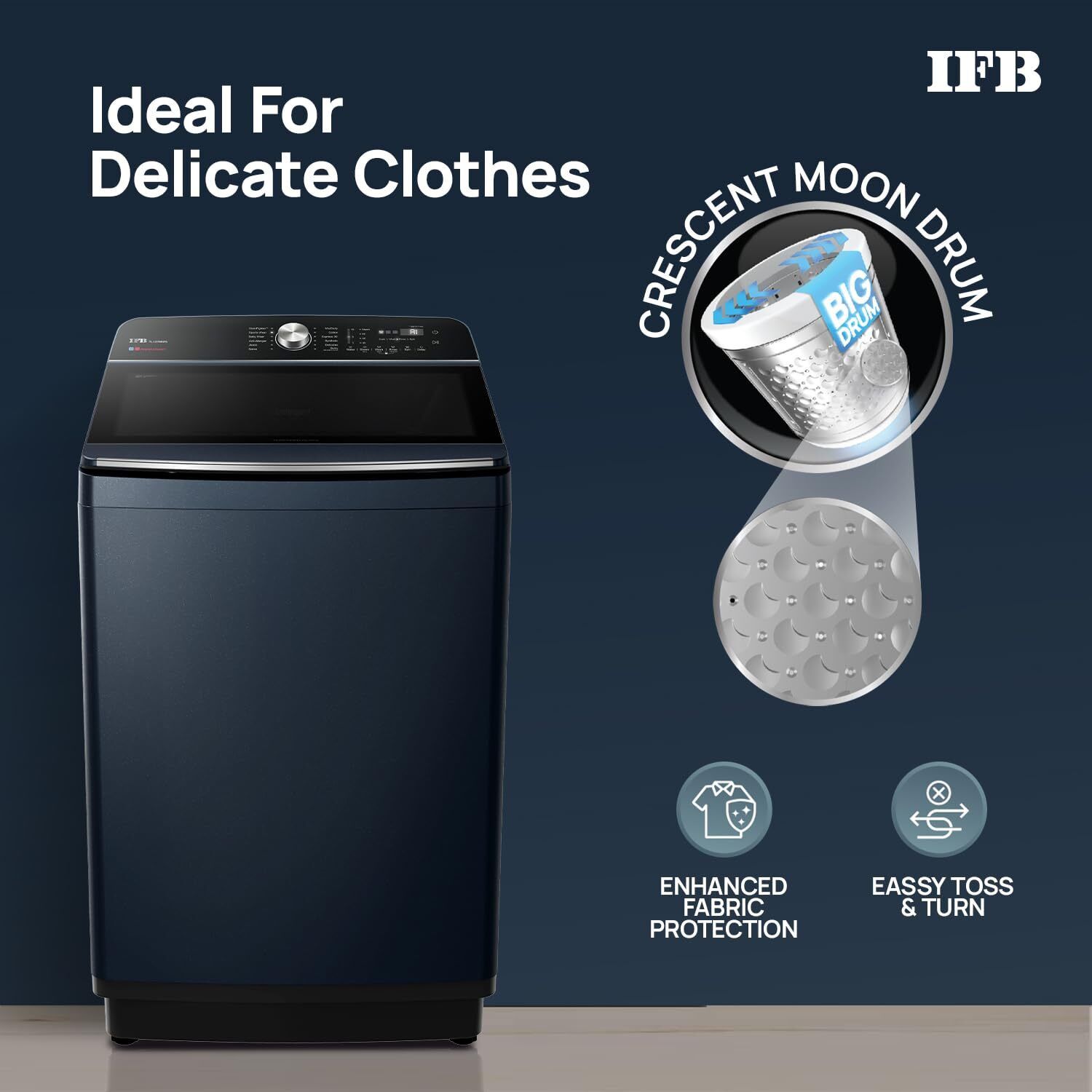Image of IFB 12 kg Fully Automatic Top Load Washing Machine with In-built Heater Blue