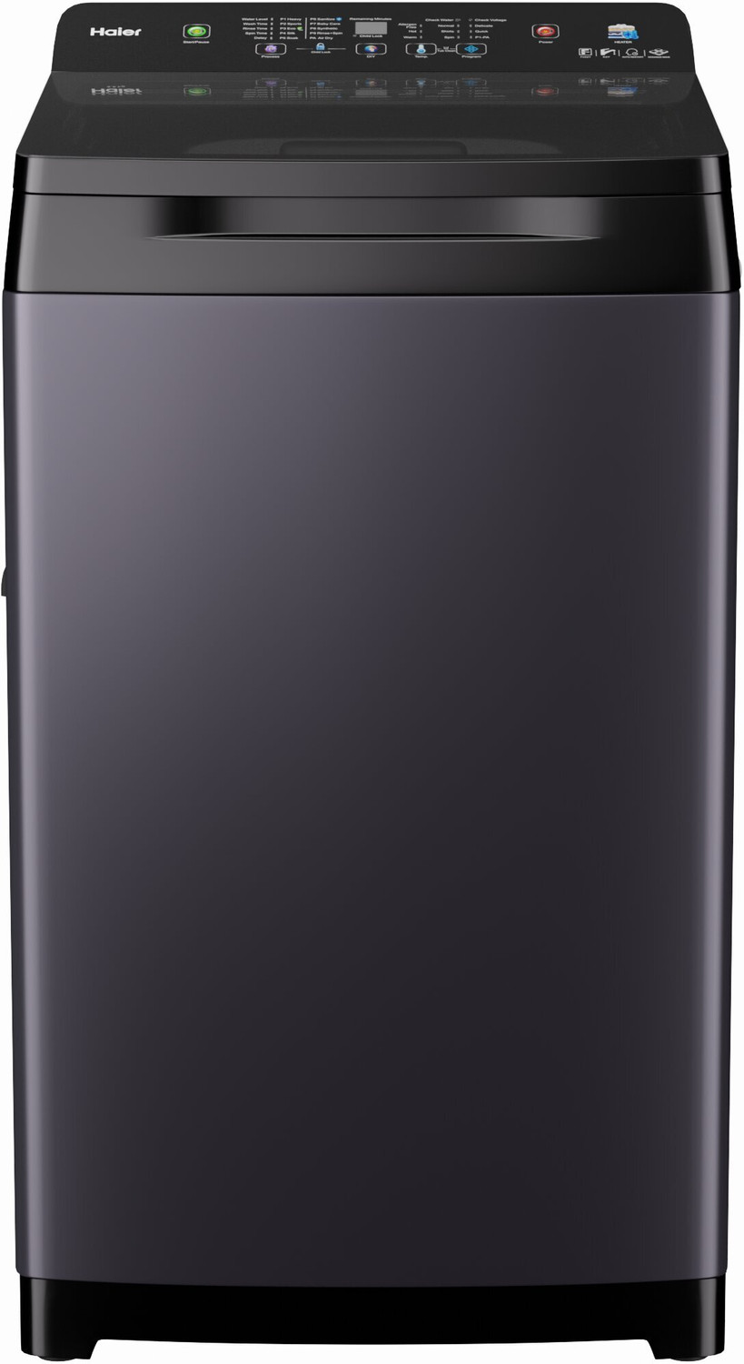 Image of Haier 9 kg Fully Automatic Top Load Washing Machine with In-built Heater Black