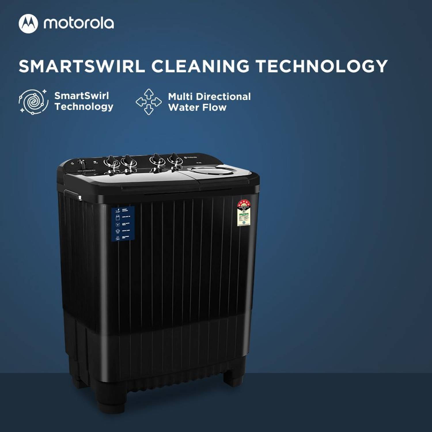 Motorola 10 kg Midnight Series Semi Auto Top Load Blue - Image 4
