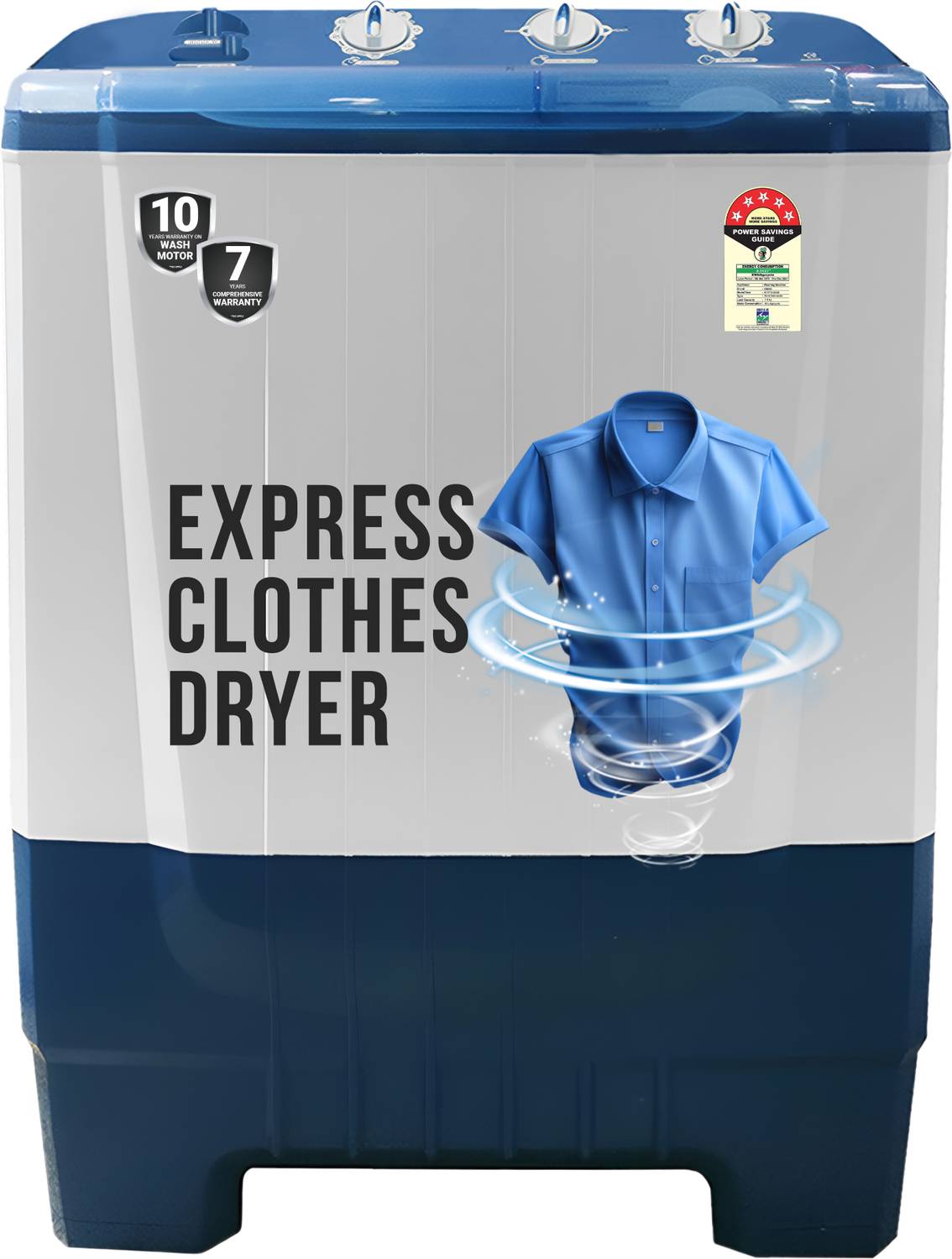ONIDA 7.5 kg 5 star Semi Automatic Top Load Washing Machine Blue, White