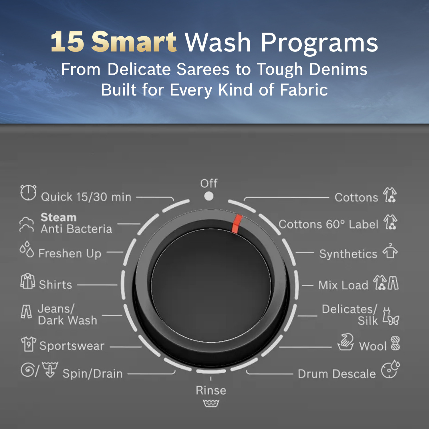 Image of BOSCH 8 kg Fully Automatic Front Load Washing Machine with In-built Heater Black
