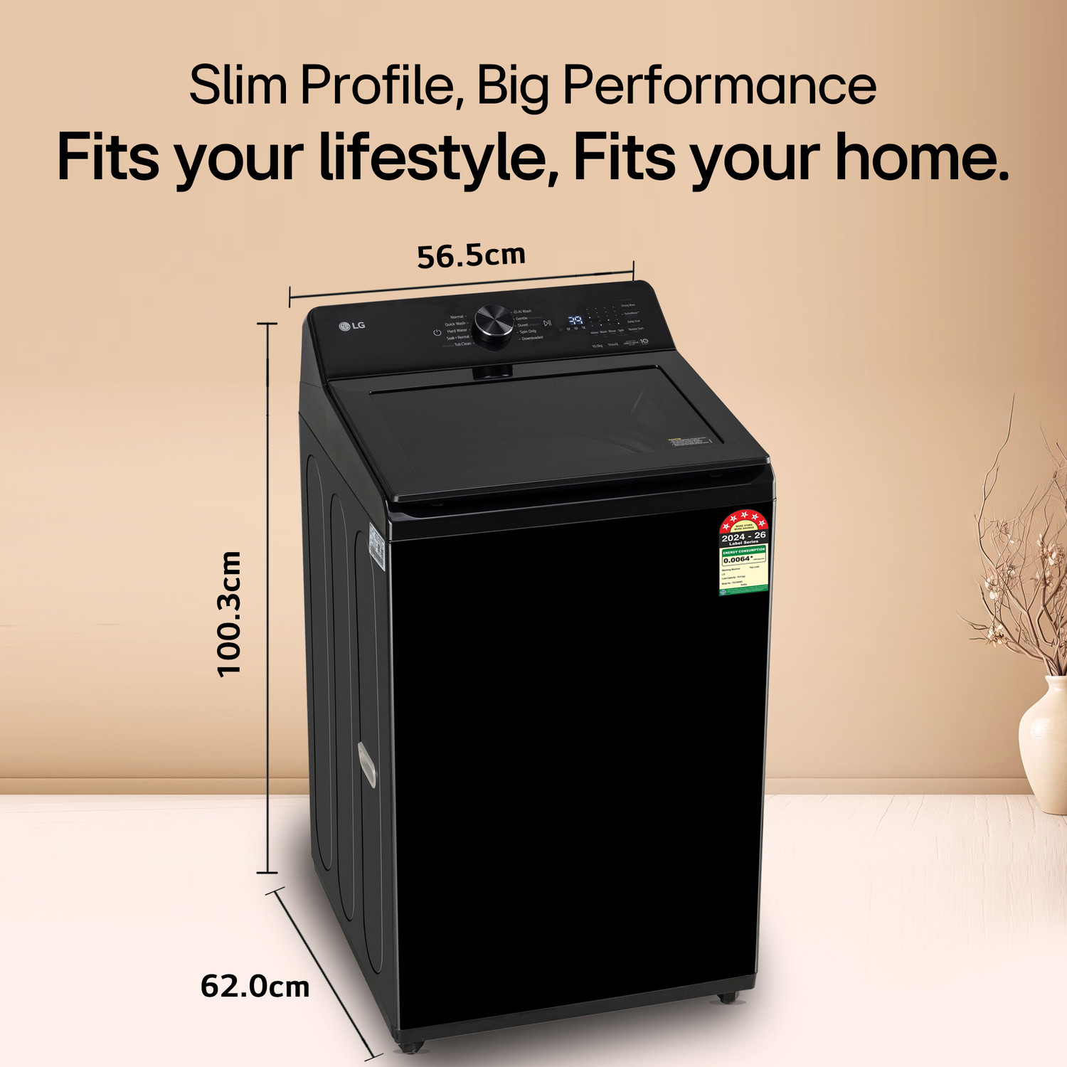 Image of LG 10 kg Fully Automatic Top Load Washing Machine Black