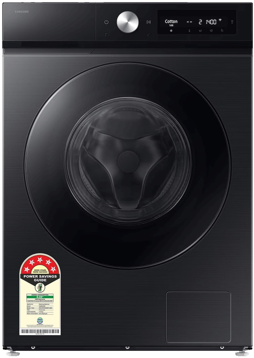 Image of Samsung 12 kg Fully Automatic Front Load Washing Machine with In-built Heater Black