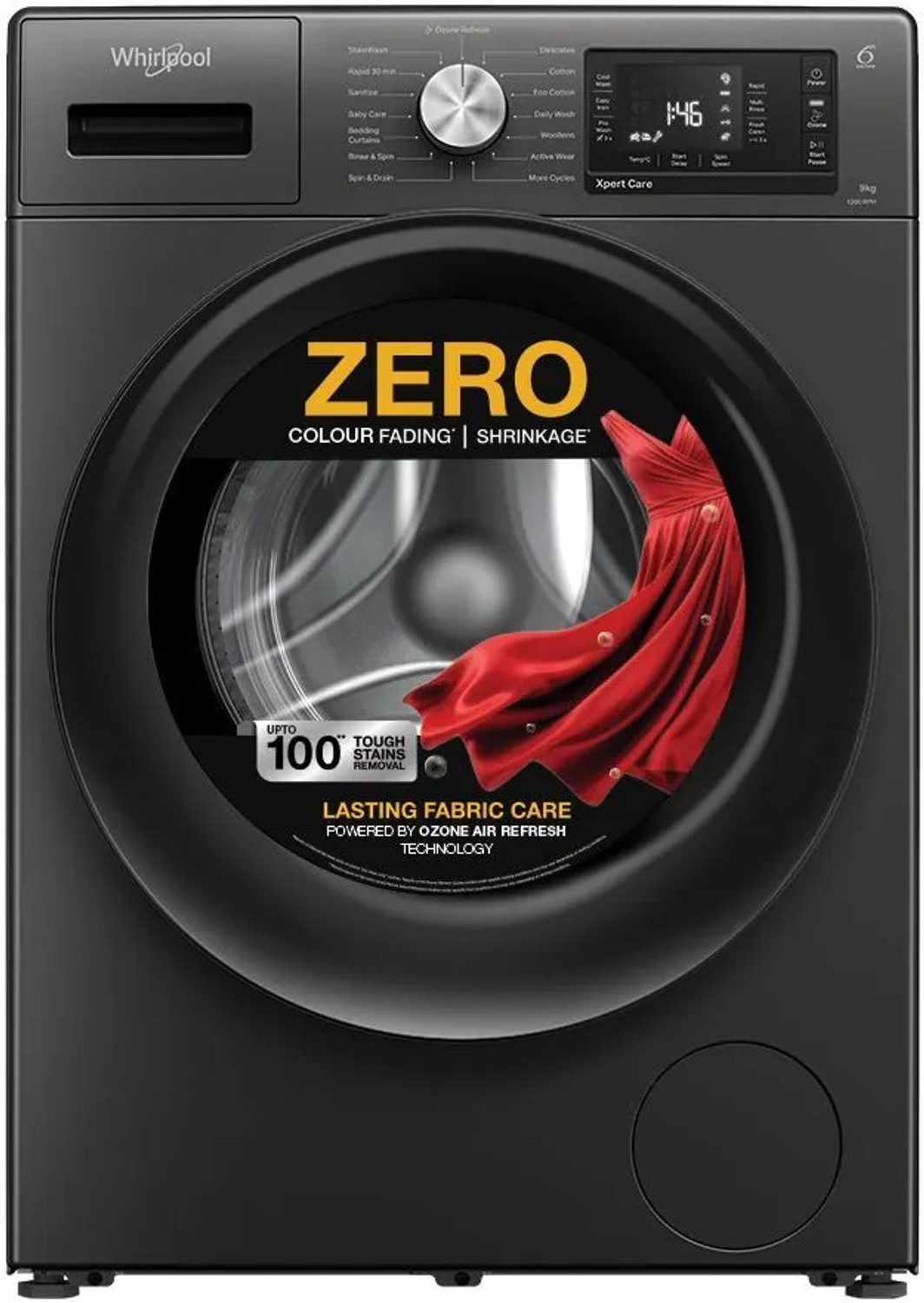 Image of Whirlpool 9 kg Fully Automatic Front Load Washing Machine with In-built Heater Grey
