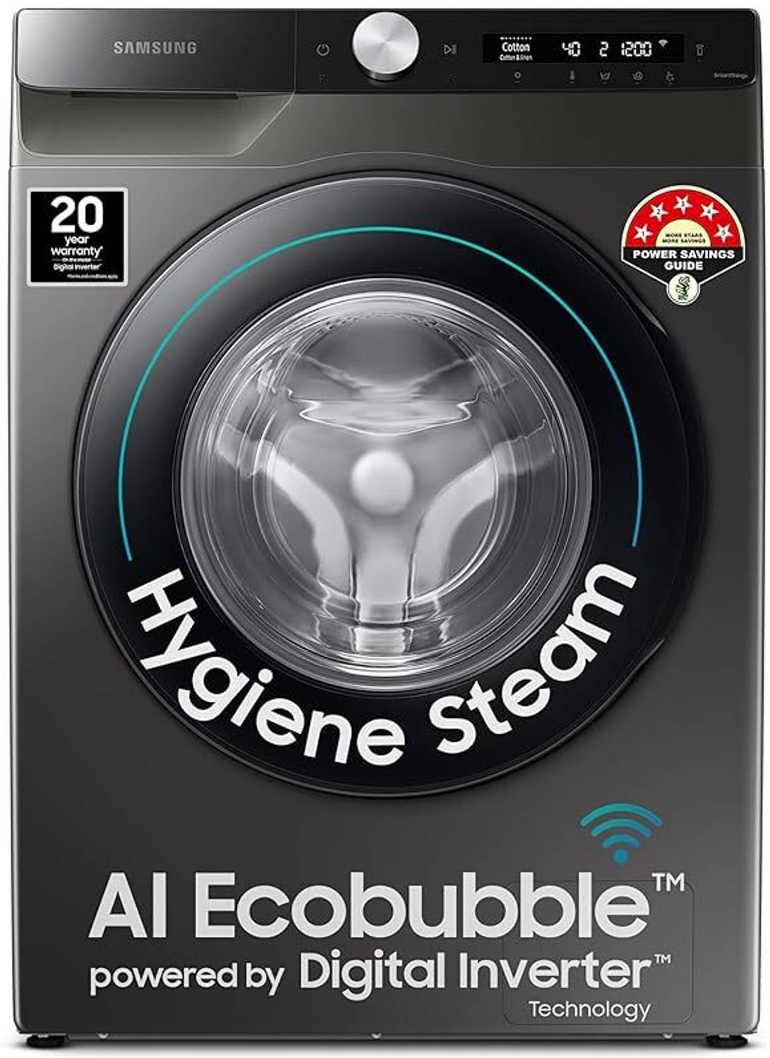 IFB 7 kg Fully Automatic Front Load Washing Machine with In-built Heater Black