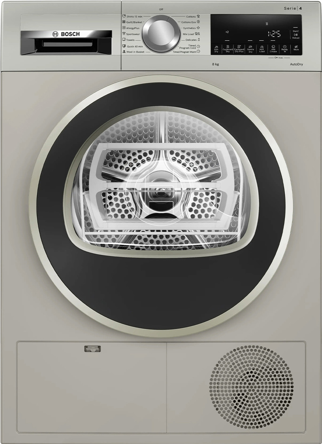Image of BOSCH 8 kg Tumble Dryer with In-built Heater Grey