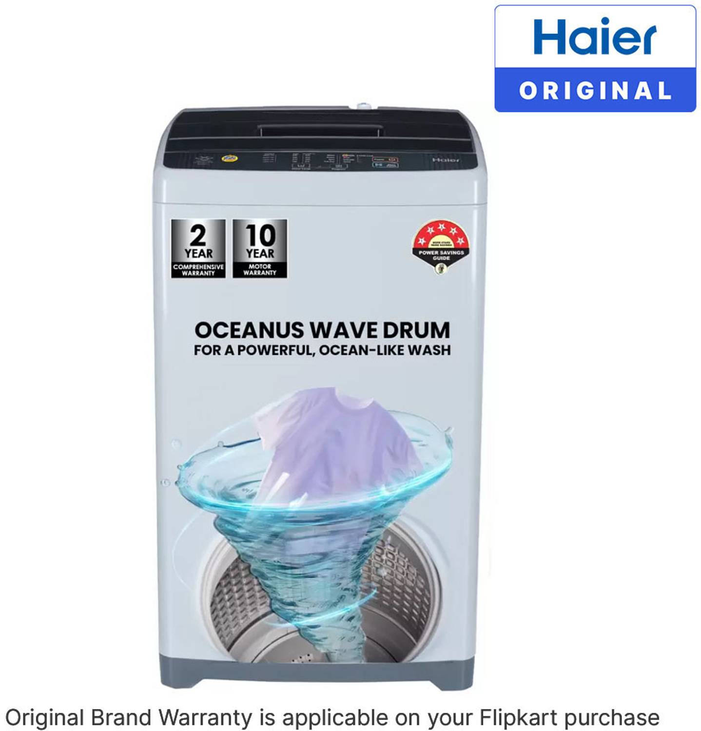 Haier 7 kg Top Load Washing Machine, Brown - Image 2