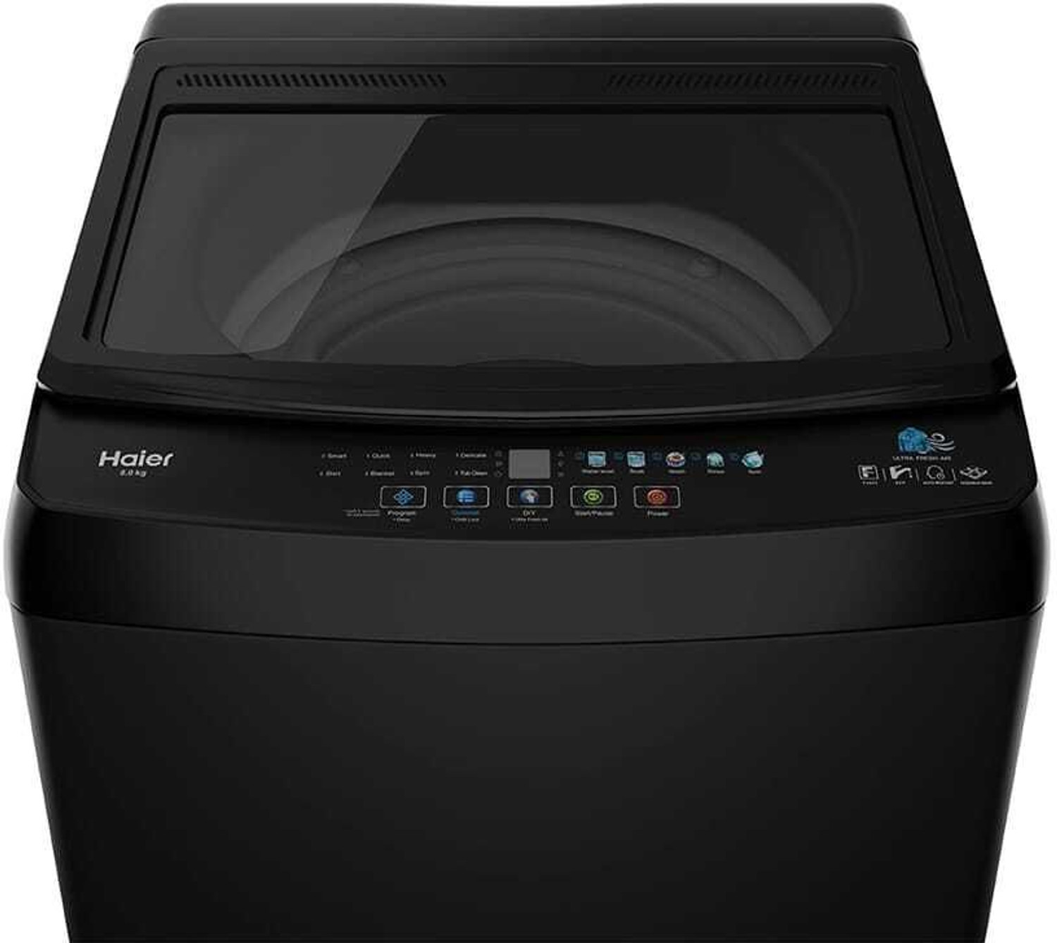 Image of Haier 8 kg Fully Automatic Top Load Washing Machine Black