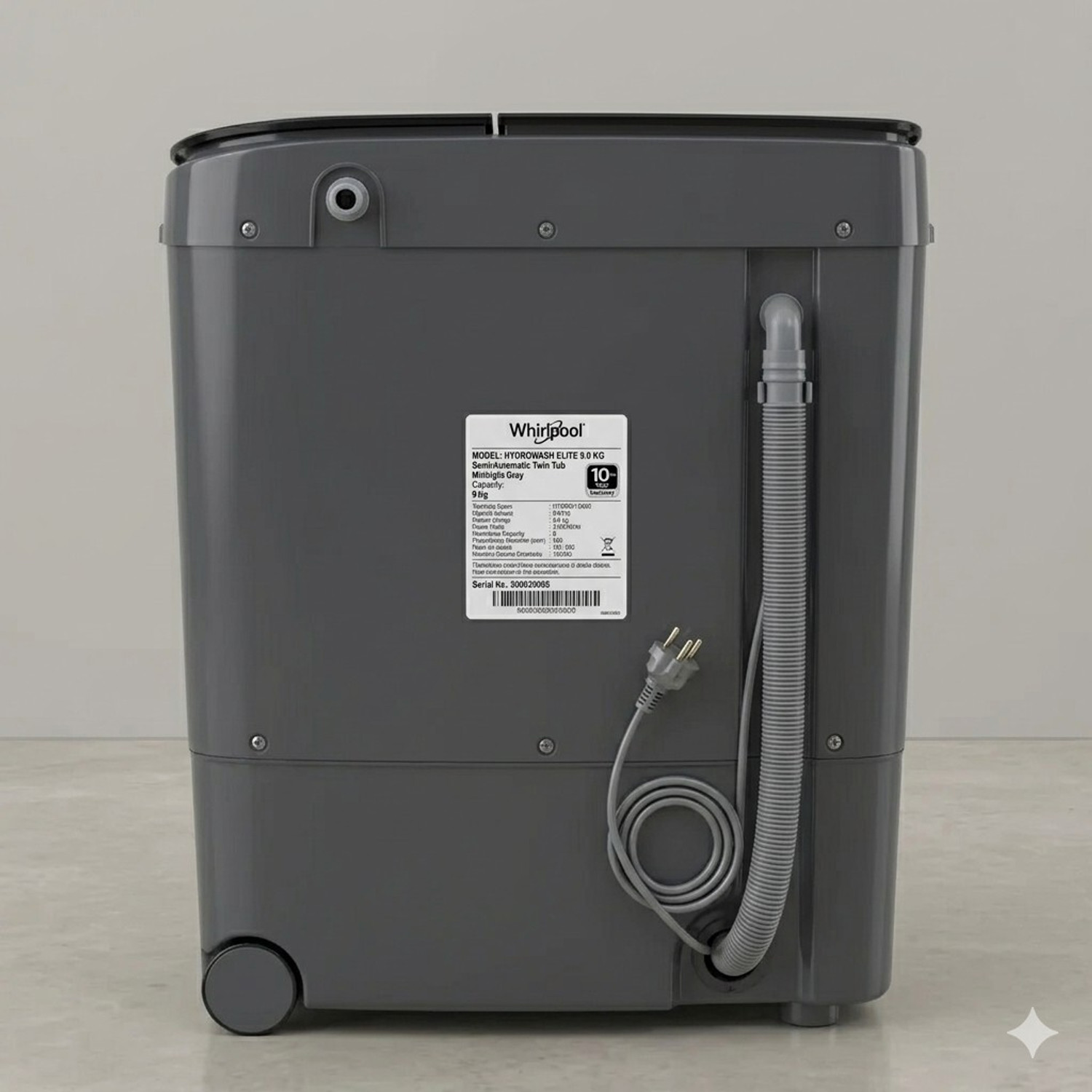 Image of Whirlpool 9 Kg Semi Automatic Top Load Washing Machine Grey