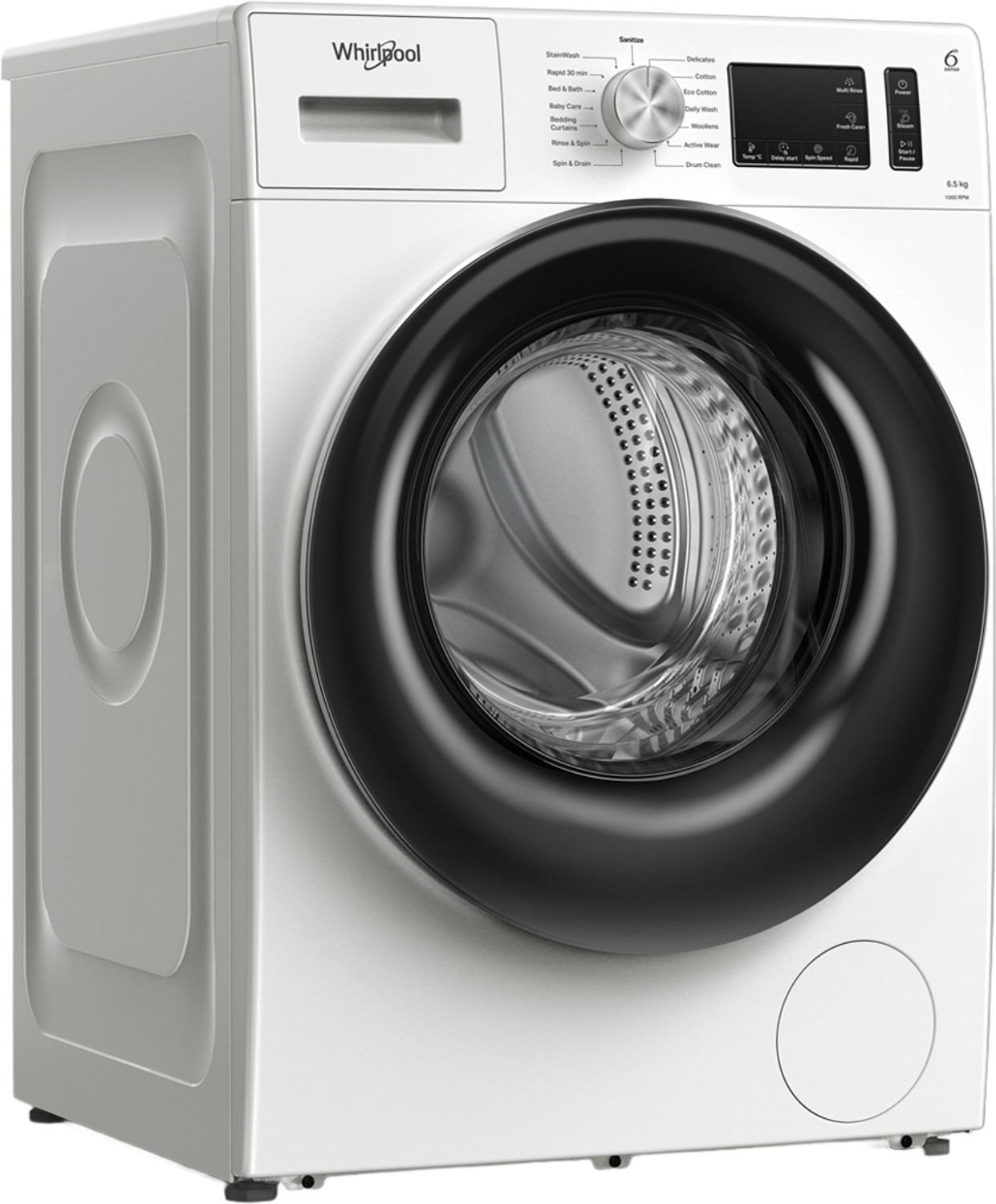 Image of Whirlpool 6.5 kg Fully Automatic Front Load Washing Machine with In-built Heater White