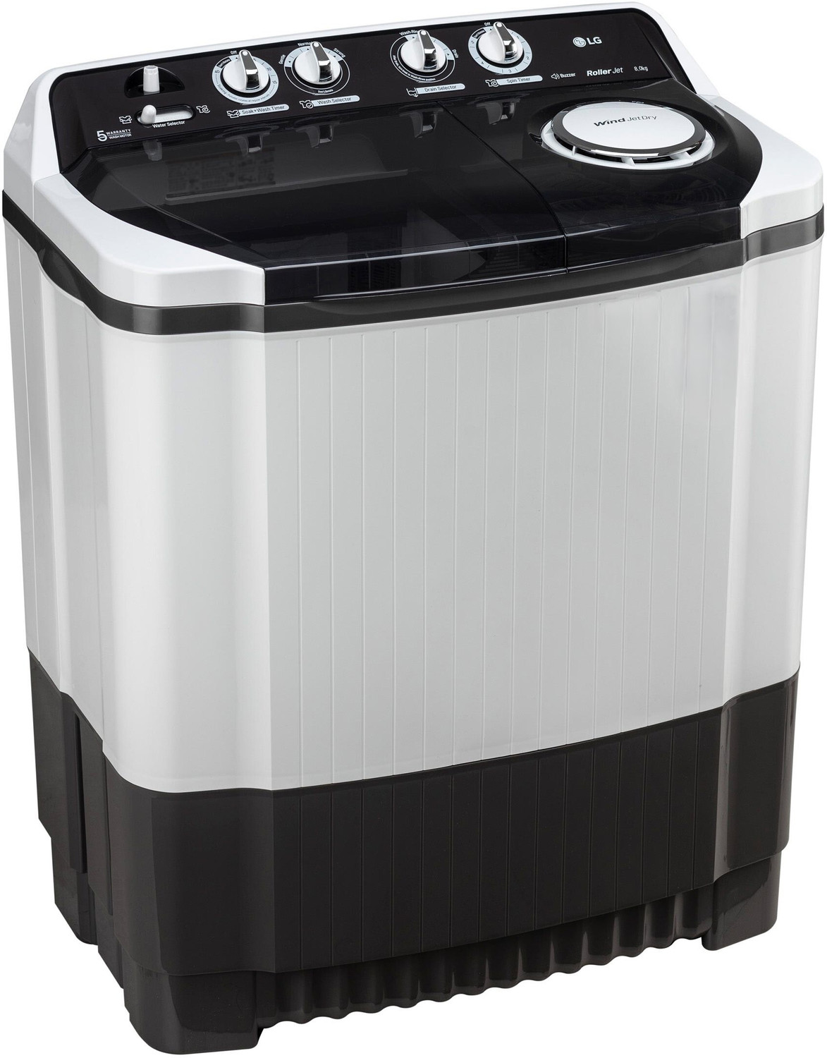 Image of LG 8 kg Semi Automatic Top Load Washing Machine Grey