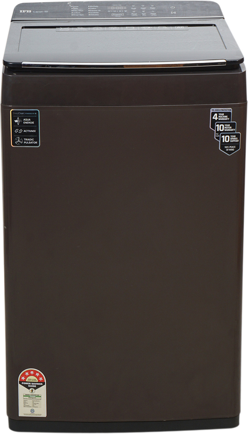 Image of IFB 8 kg Fully Automatic Top Load Washing Machine Brown, Grey, Silver