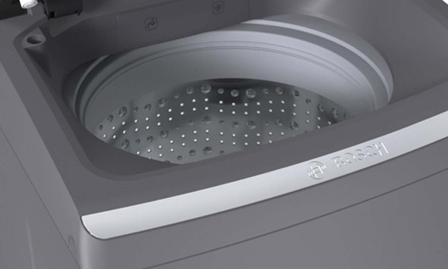 Image of BOSCH 8 kg Fully Automatic Top Load Washing Machine with In-built Heater Black, Grey