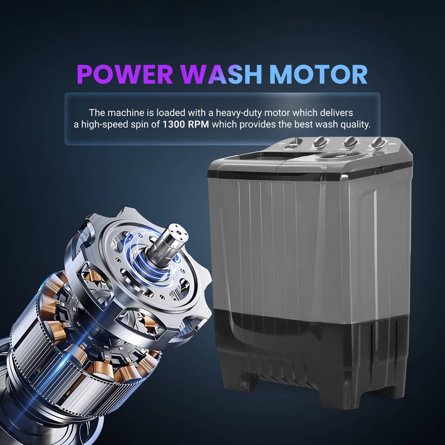 ONIDA 8 kg 5 star Hexafin Pulsator Inbuilt Basket 1450 RPM Semi A... more