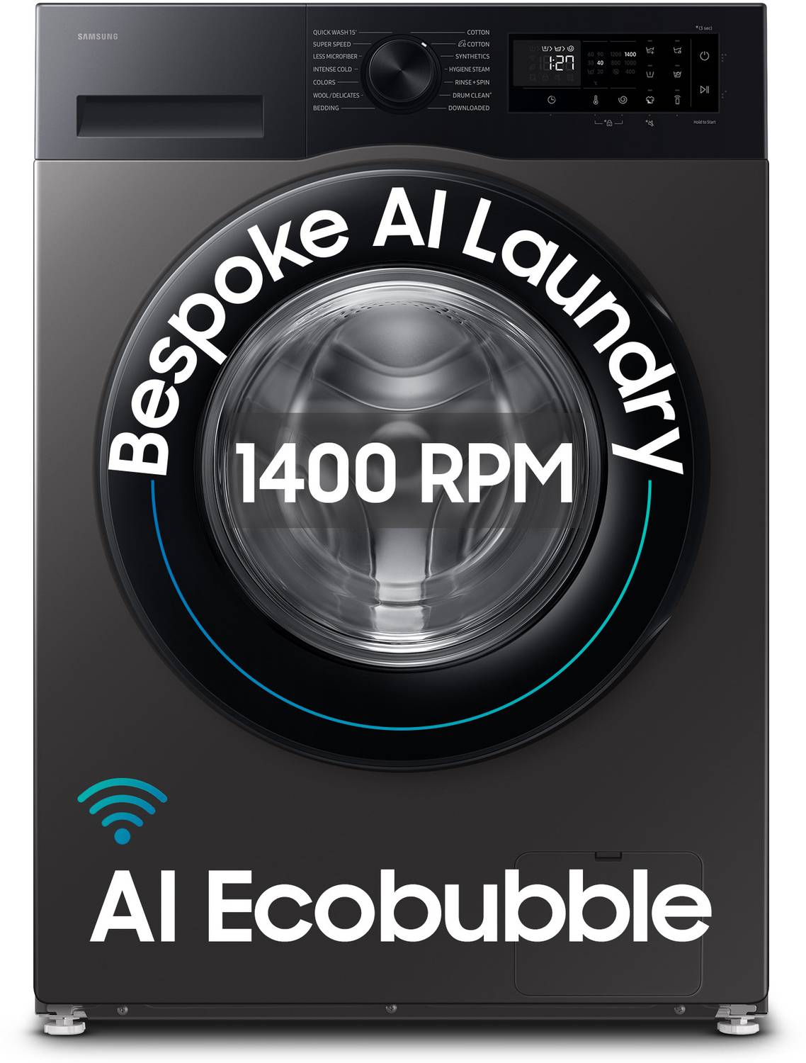 Samsung 9 kg 5 Star, AI Ecobubble, Super Speed, Wi-Fi, Hygiene St