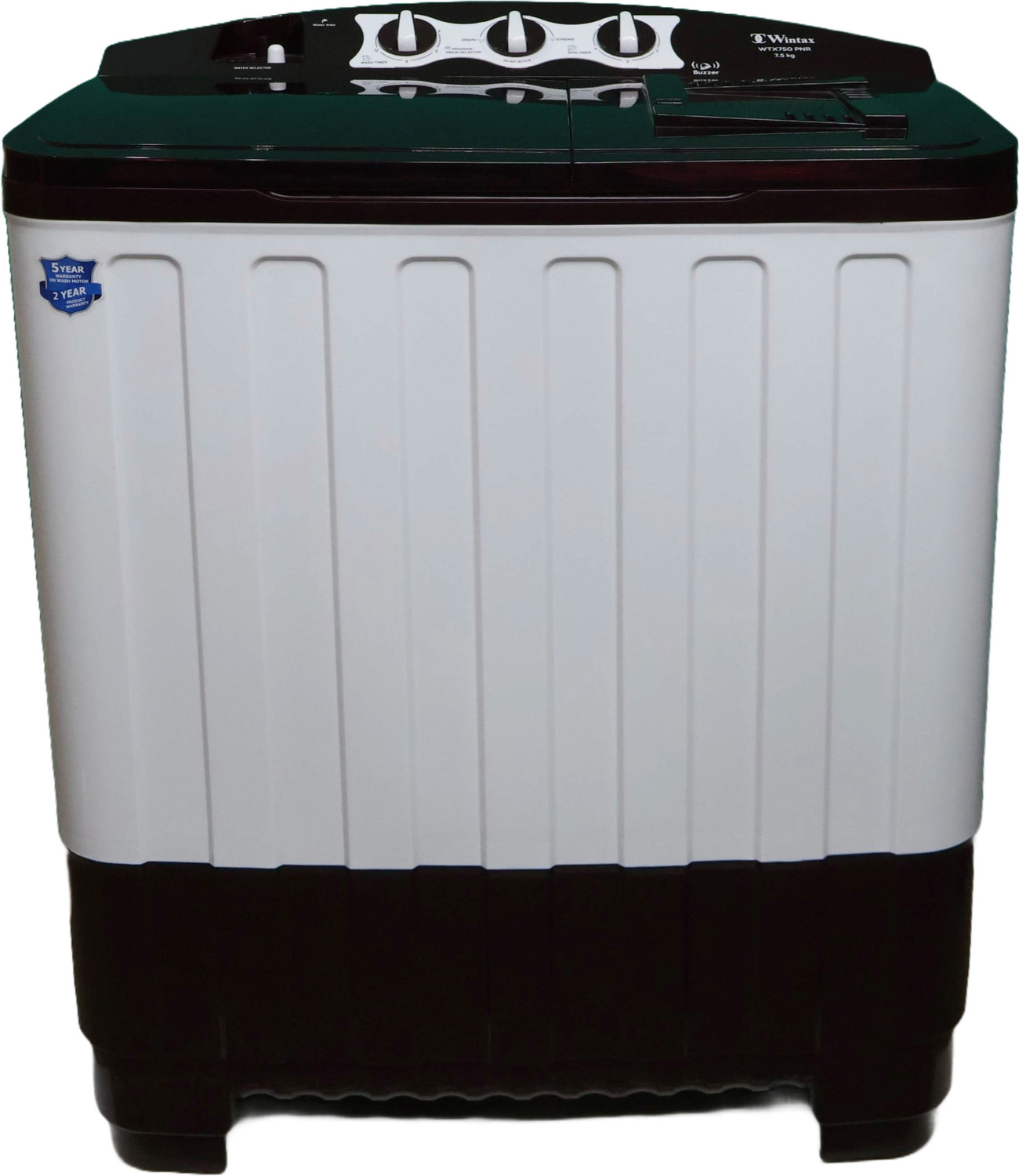 Image of wintax 7.5 kg Semi Automatic Top Load Washing Machine Maroon