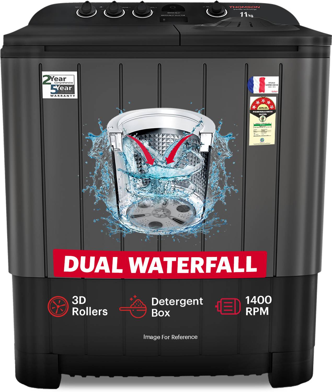 Thomson 11 kg 5 Star Aqua Magic Washing Machine Green