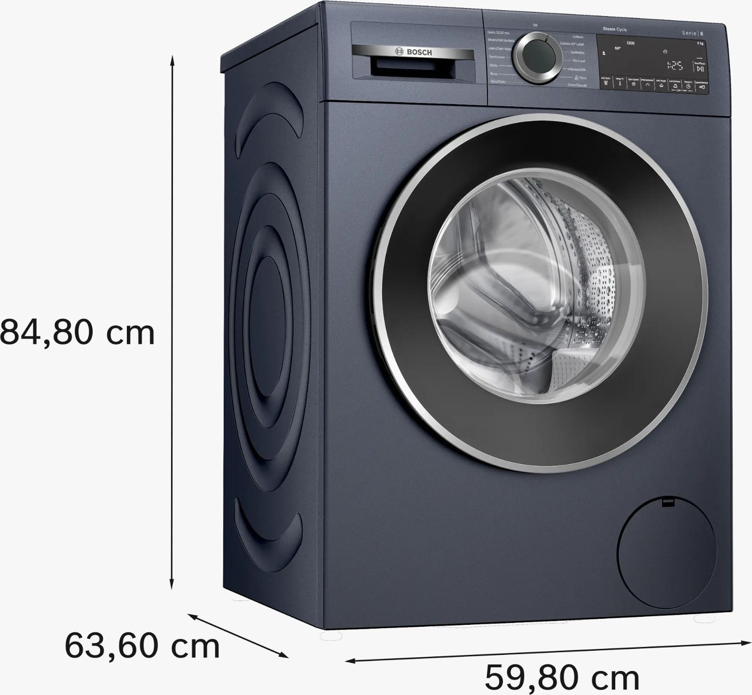 Image of BOSCH 9 kg Fully Automatic Front Load Washing Machine with In-built Heater Black