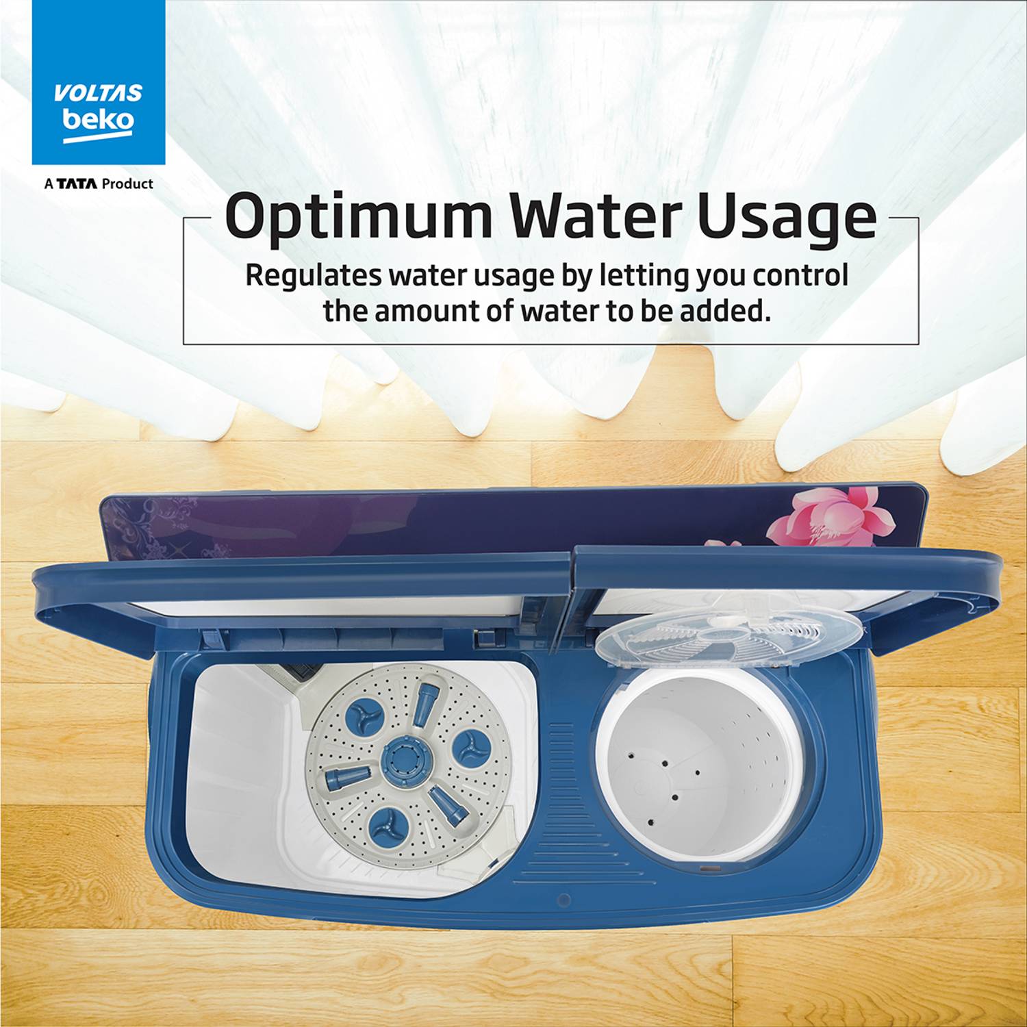 8.5 kg Semi Automatic Top Load Blue, White - Image 3