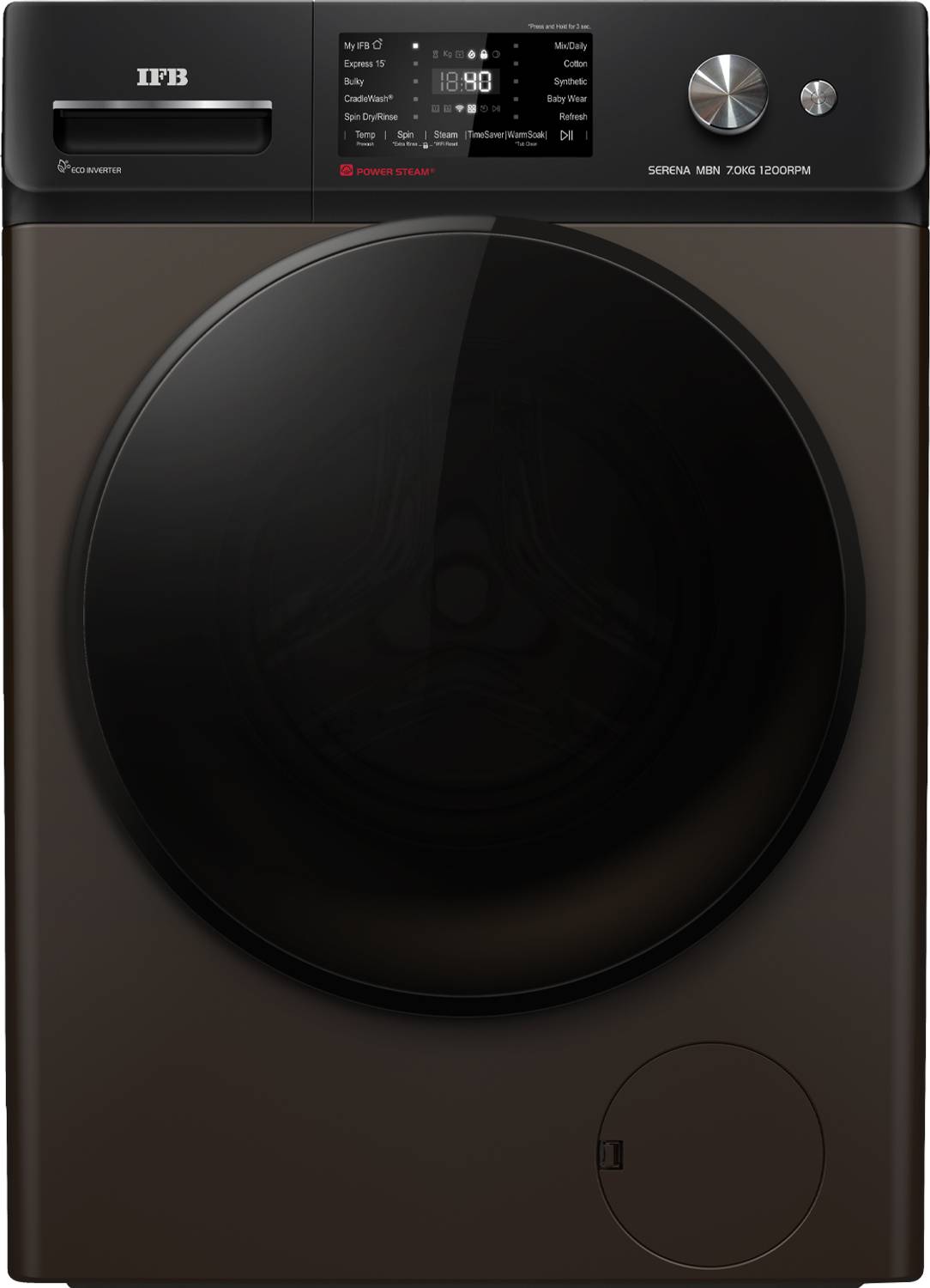 IFB 7 kg Fully Automatic Front Load with In-built Heater Brown, S