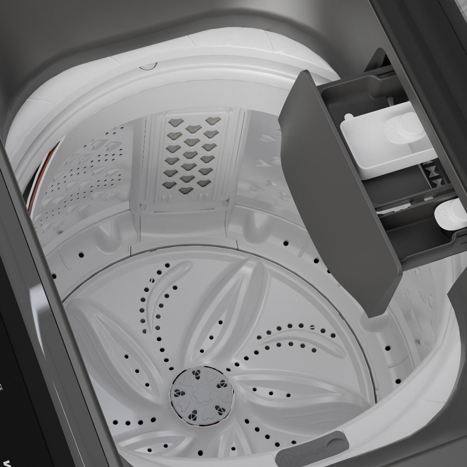 Image of Voltas Beko 7 kg Fully Automatic Top Load Washing Machine with In-built Heater Grey