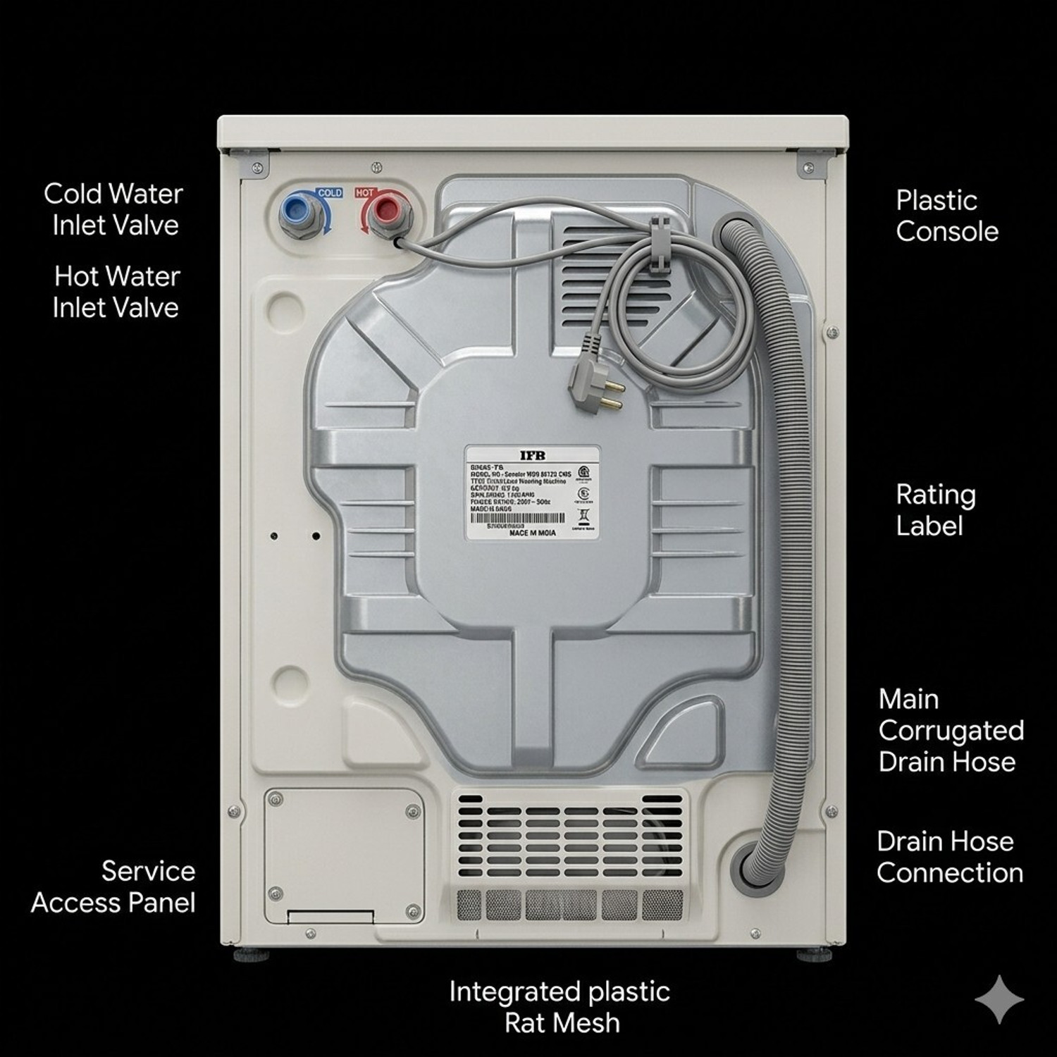Image of IFB 8 kg Fully Automatic Front Load Washing Machine Grey